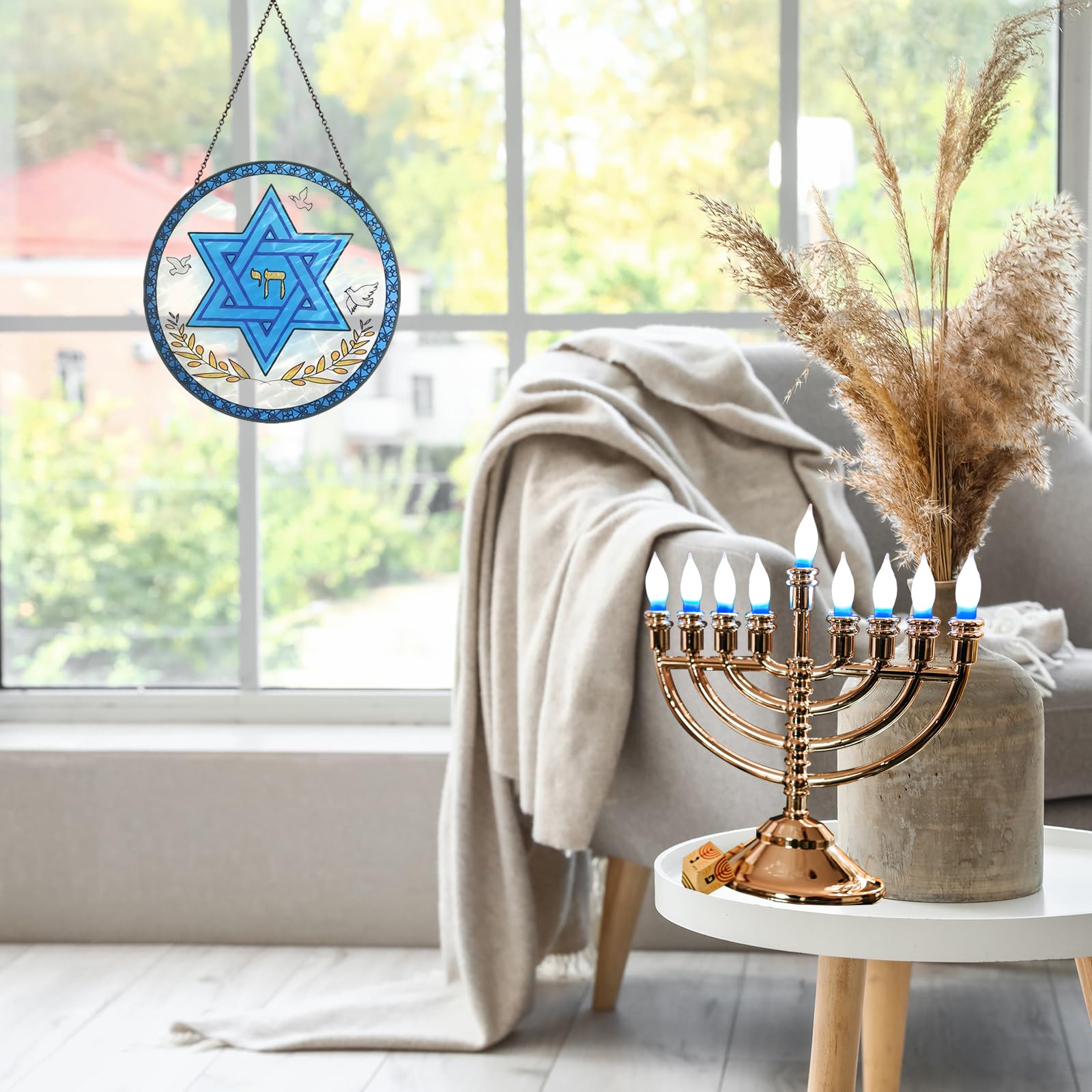 Amazon.com: 7.87 Inch Hanukkah Hexagram Decorations, Chanukkah