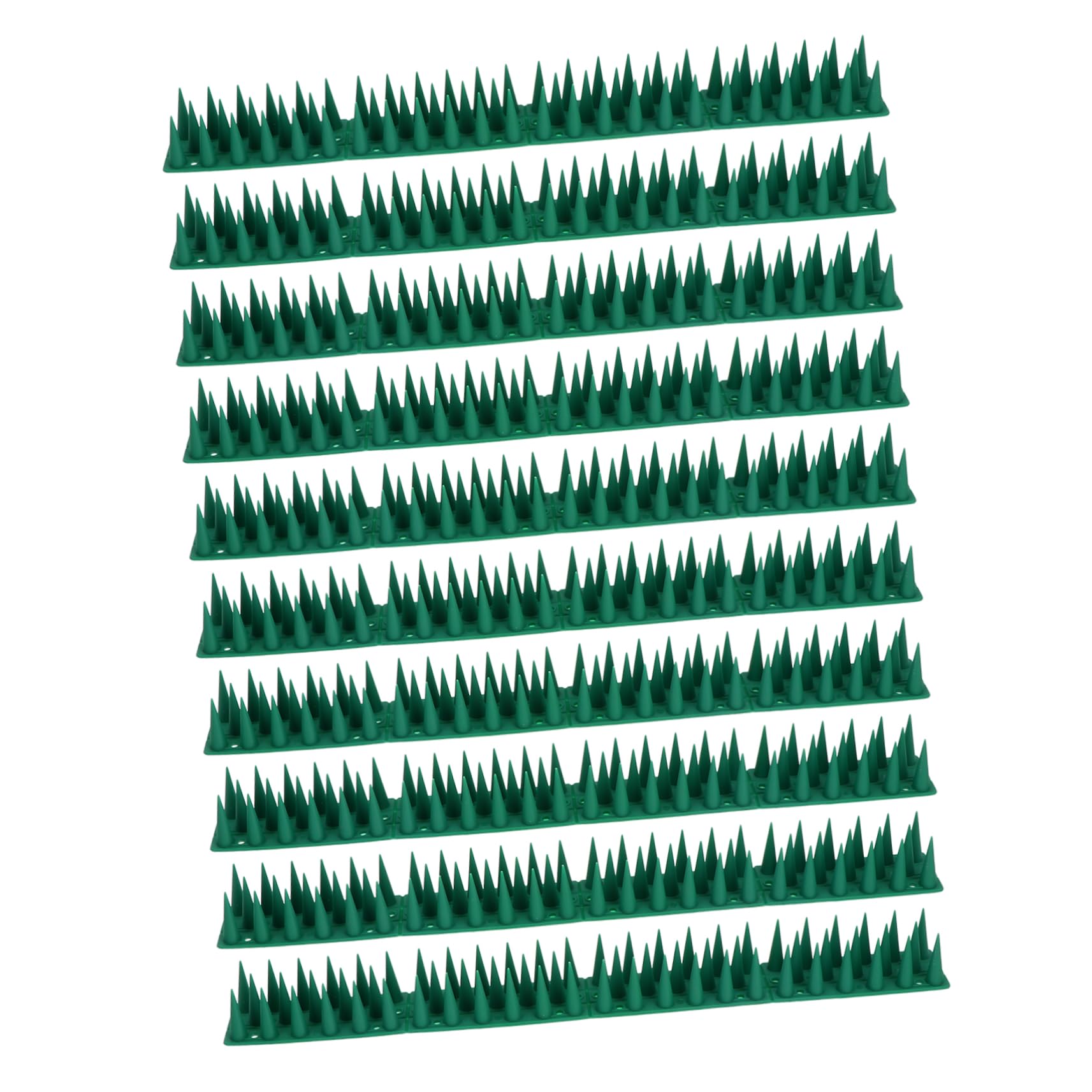 Set da 10 Pezzi di Dissuasori per Piccioni in Plastica Verde, Sicuri e Resistenti, per Tetti e Recinzioni per Prevenire L'atterraggio di Uccelli e Intrusi
