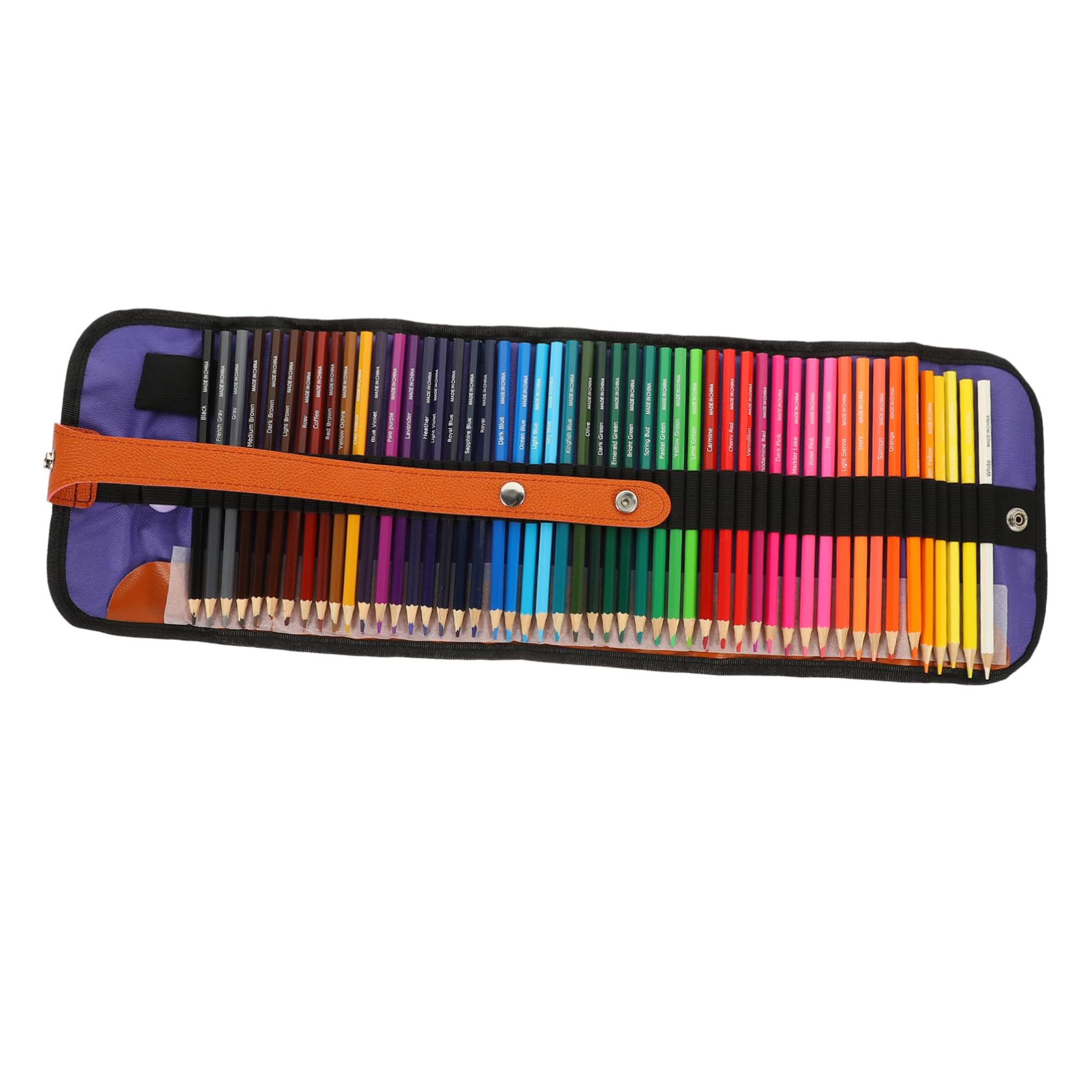 Crayons de Couleur 50 Pièces en Étui Portable, Set de Dessin