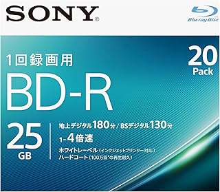 ソニ ー BD-R 25GB 1回録画用 20枚 4倍速 ケース付 20BNR1VJPS 4
