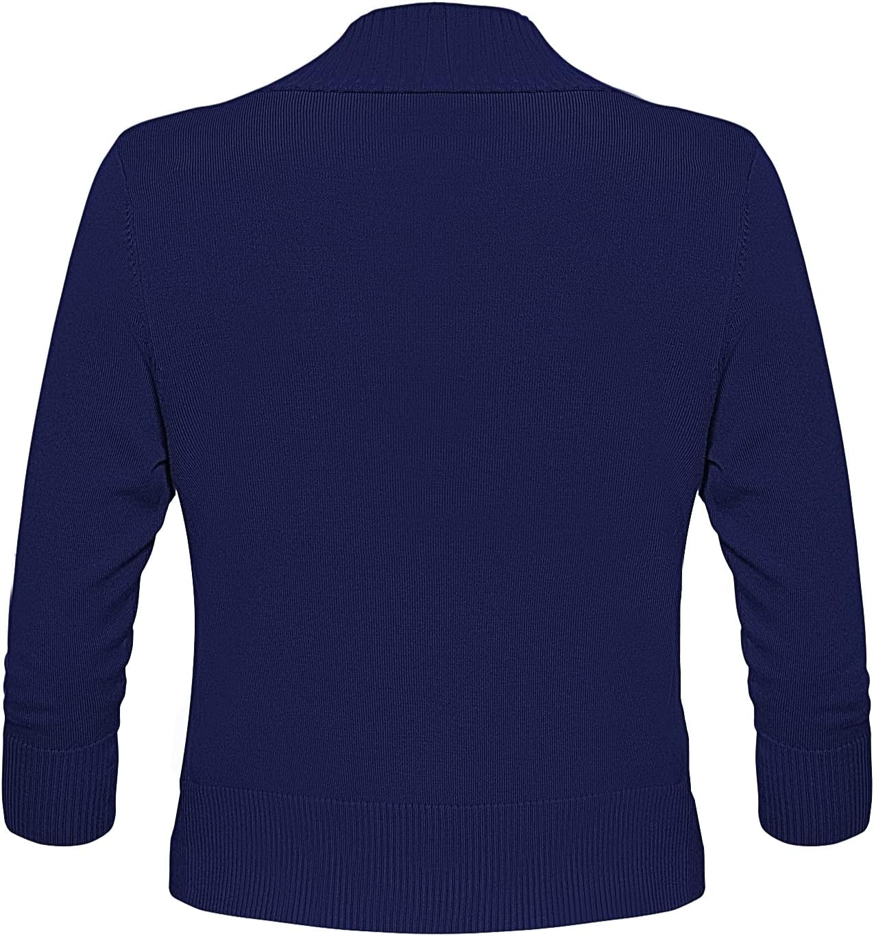 Women's 3/4 Sleeve Cropped Cardigan Sweaters Open Front Bolero Short Shrugs S-XL - Image 6