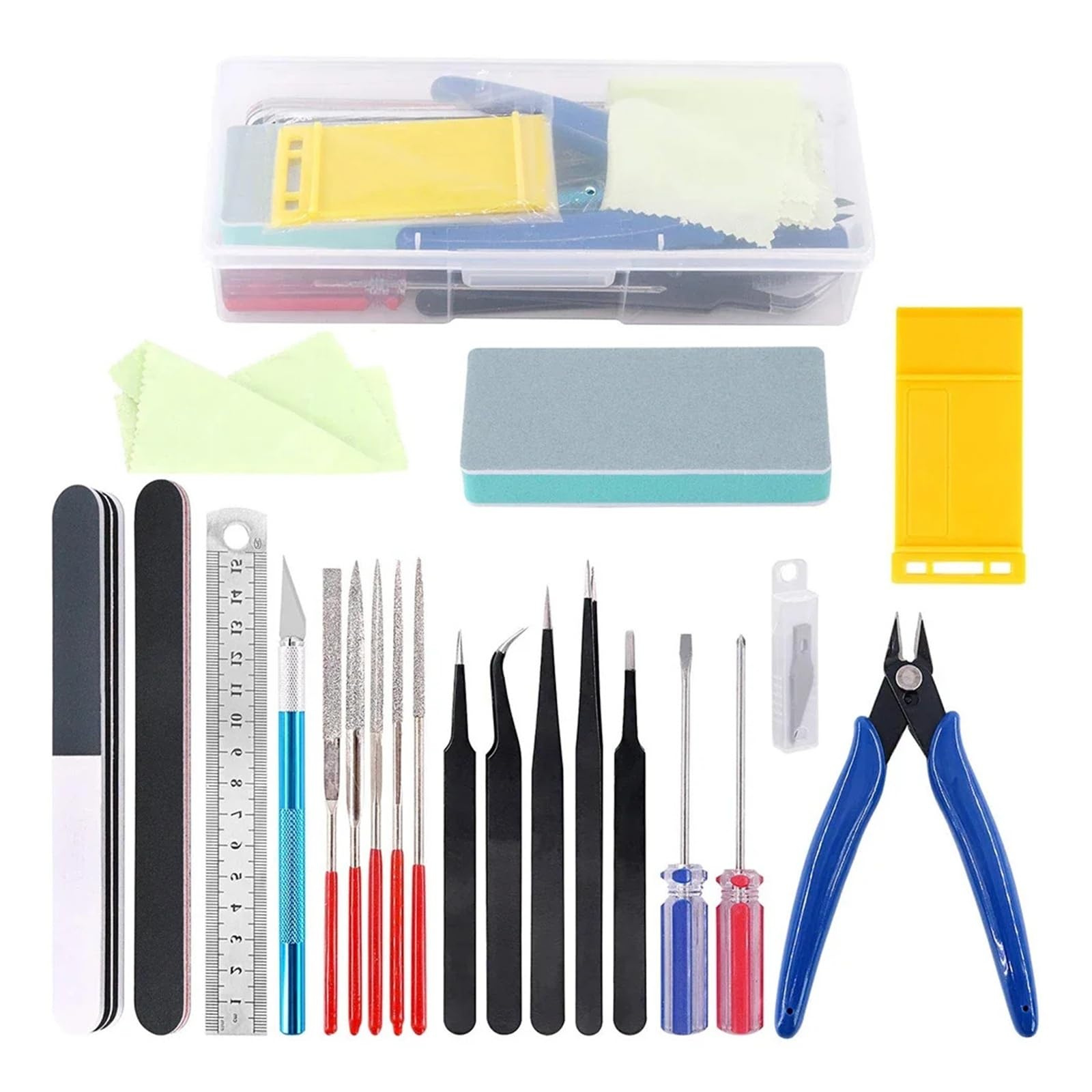 Kit d'outils for imprimante 3D avec couteau/grattoir/pince à épiler/pince