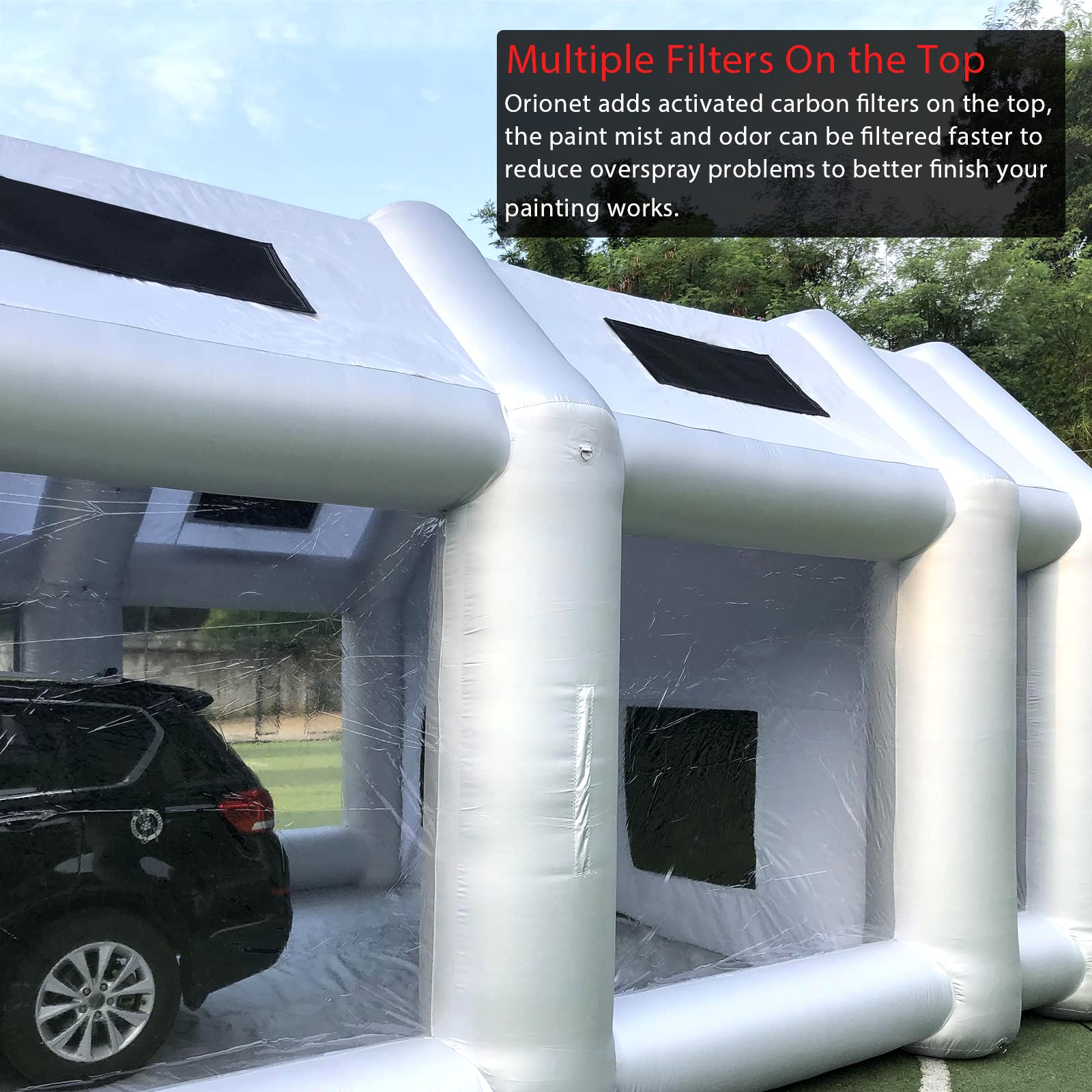 Inflatable Paint Booth 30X20X11.5Ft with 1100W+950W Blowers