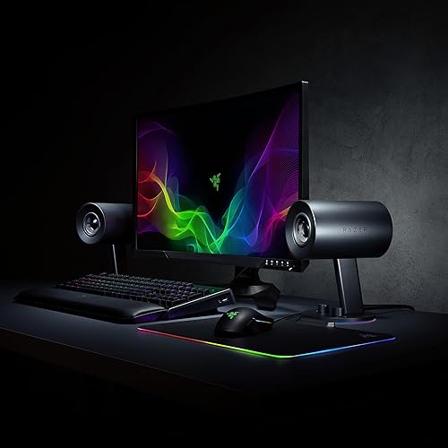 Miniatura 7 de Razer Nommo Chroma Controladores de fibra de vidrio tejida personalizada de 3" - Puertos de graves orientados hacia atrás - Perilla de graves con