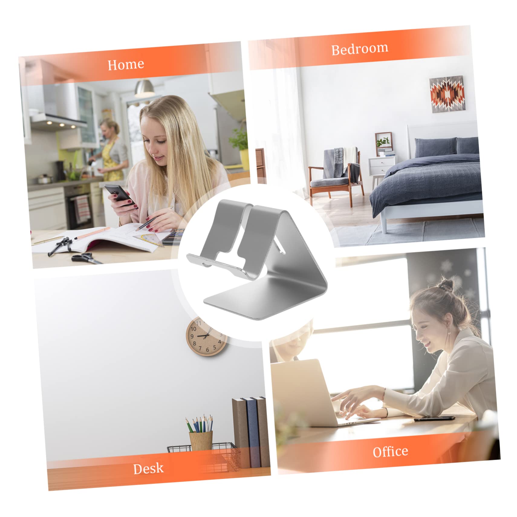 Angoily 6pezzi Supporto Telefonico Lega Di Alluminio Design Creativo e Leggero Per Ufficio e Casa Da Portatile Per Smartphone e Tablet