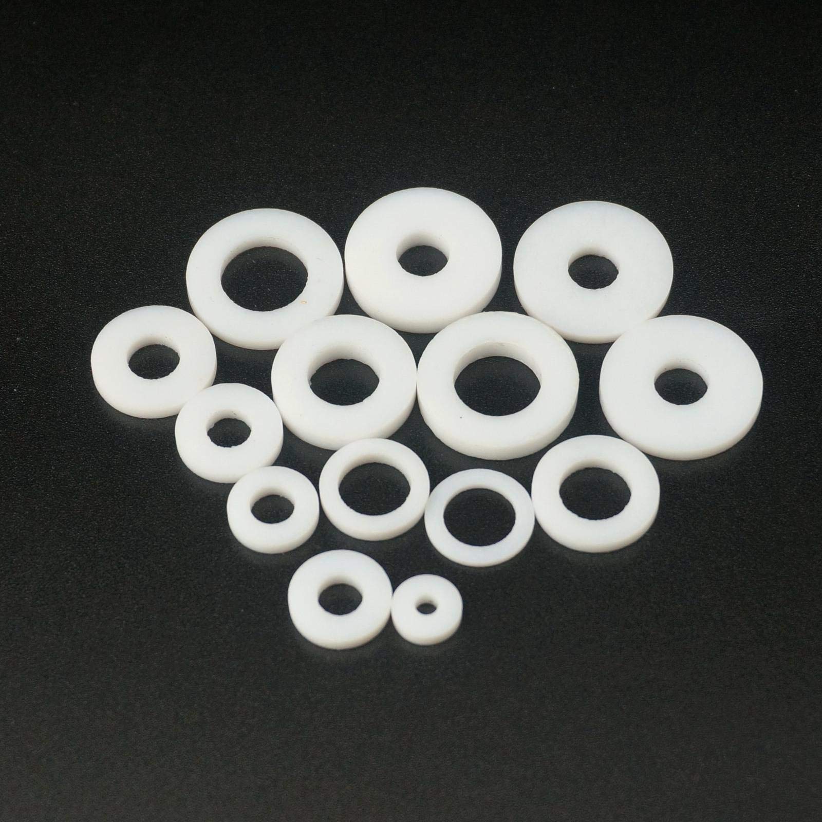 Junta de arandela plana de PTFE, 50 unidades, varios tamaños for manómetro(16x8x3mm)
