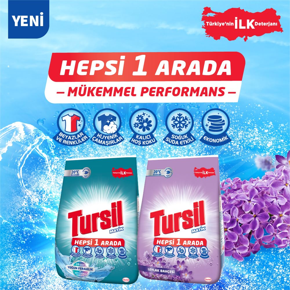 Tursil Yoğun Ferahlık Toz Deterjan 6KG (2 paketi)