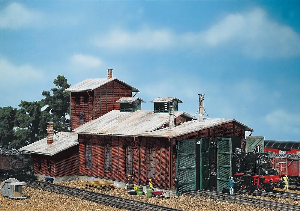 Amazon.com: Faller 120161 Enginehouse 2-stall HO Scale Building