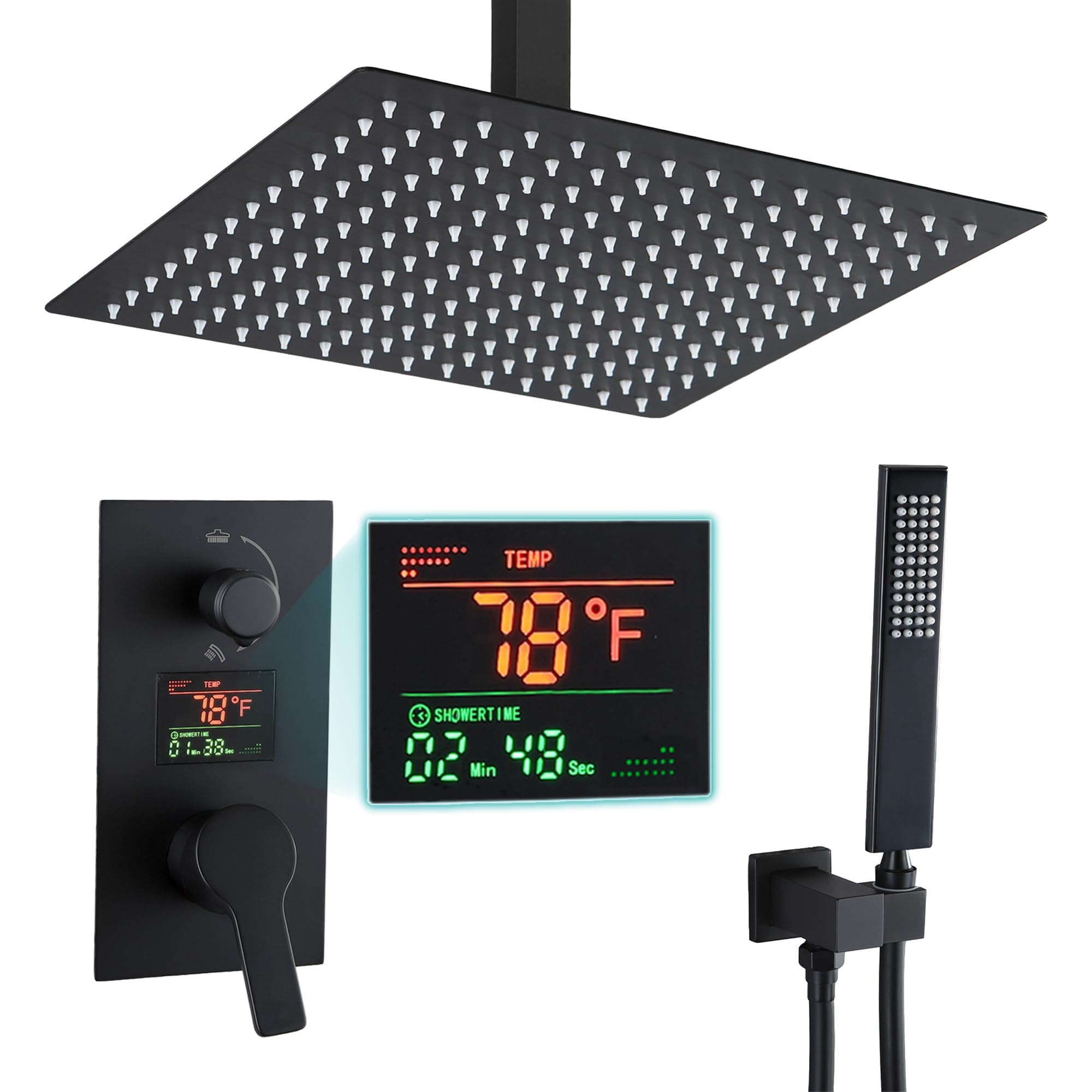 Delta Modern 342702 Monitor 14 Series Shower with Raincan, Hand Shower & Rough Valve - Matte Black Delta Modern 342702 Monitor 14 Series Shower with Raincan, Hand Shower & Rough Valve - Matte Black