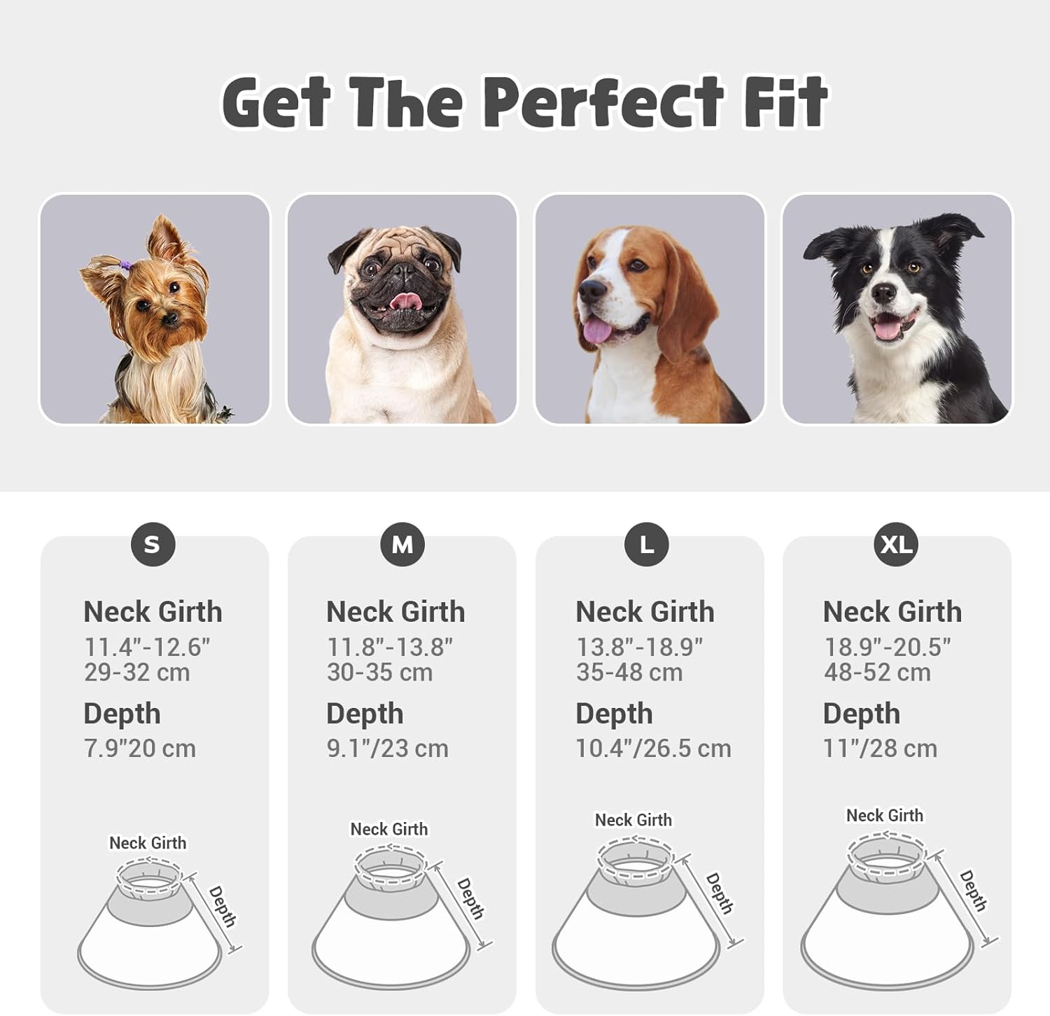 Avont Dog Cone Alternative, Adjustable Soft Comfy Foldable E Cones for Medium Large Dogs After Surgery, Escape-Proof Elizabethan Collar for Surgical Wound Recovery Stop Licking -Duck(L)