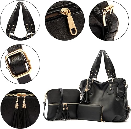 Miniatura 7 de Juego de carteras y carteras para mujer, bolso grande con cartera, 3 unidades