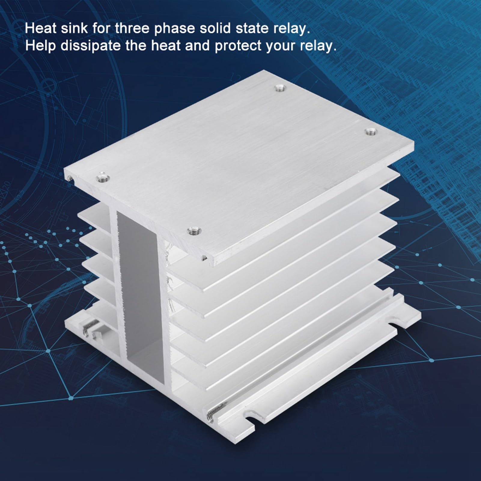 Nutriess Three Phase SSR Heatsink Aluminum Alloy Solid State Relay Dissipation Optimized Design for Efficient Heat Management in Industrial Applications