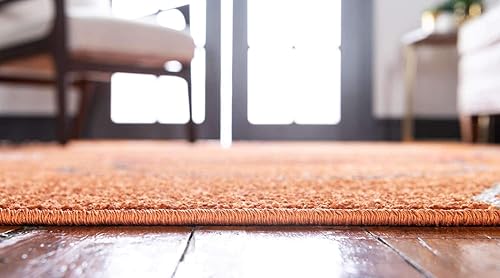 Miniatura 4 de Unique Loom - Tapete con diseño abstracto, informal, moderno y contemporáneo de la colección otoñal, redondo de 3 pies 3 pulgadas, diseño cálido en