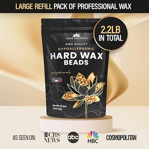 Miniatura 20 de Tress Wellness Cuentas de cera dura para depilación - Para pieles sensibles - Bikini Star 1.2lb