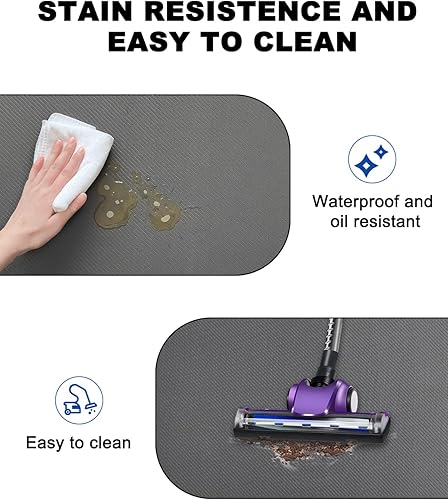 Miniatura 4 de Artnice Tapete de cocina acolchado antifatiga, tapete de escritorio de pie, ergonómico, tapete antideslizante de cocina, tapete de pie para el lugar