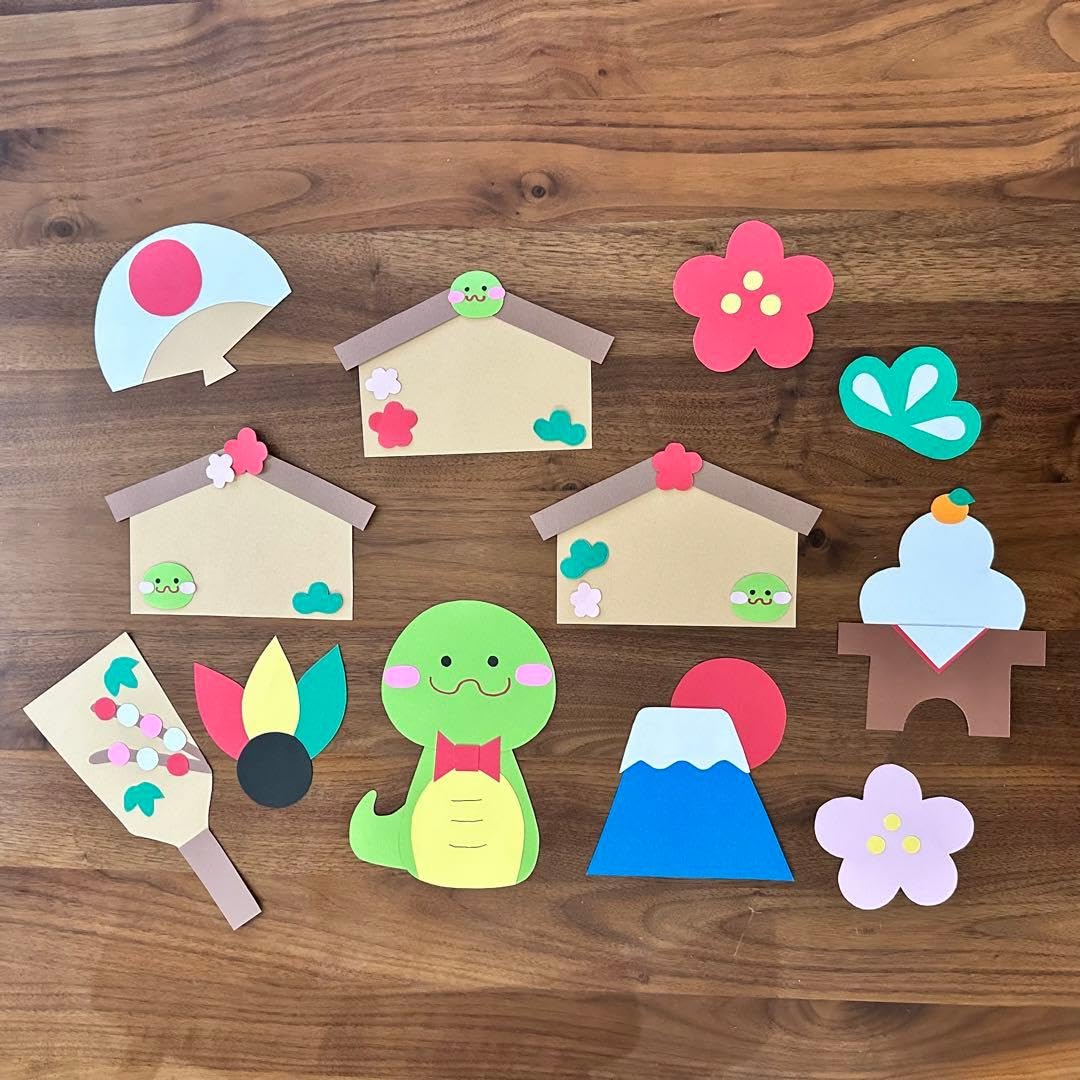 Amazon | 絵馬 制作キット 冬工作 壁面飾り 画用紙 保育教材 保育園