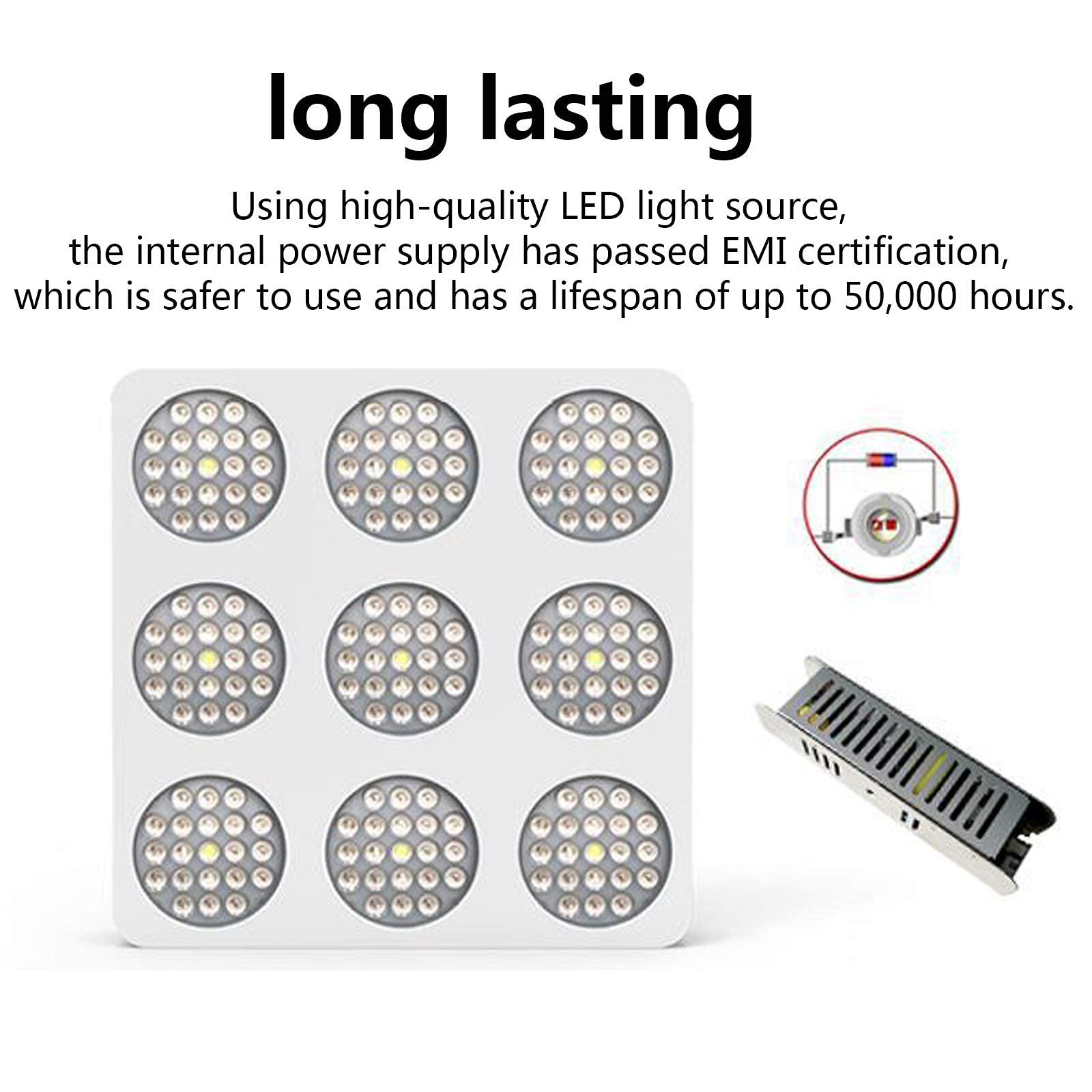 Oświetlenie do uprawy w pomieszczeniach, oświetlenie Led do uprawy, oświetlenie LED do uprawy o mocy 1890 W, lampa do uprawy o pełnym spektrum działania i mocne wentylatory, lampa do uprawy roślin d