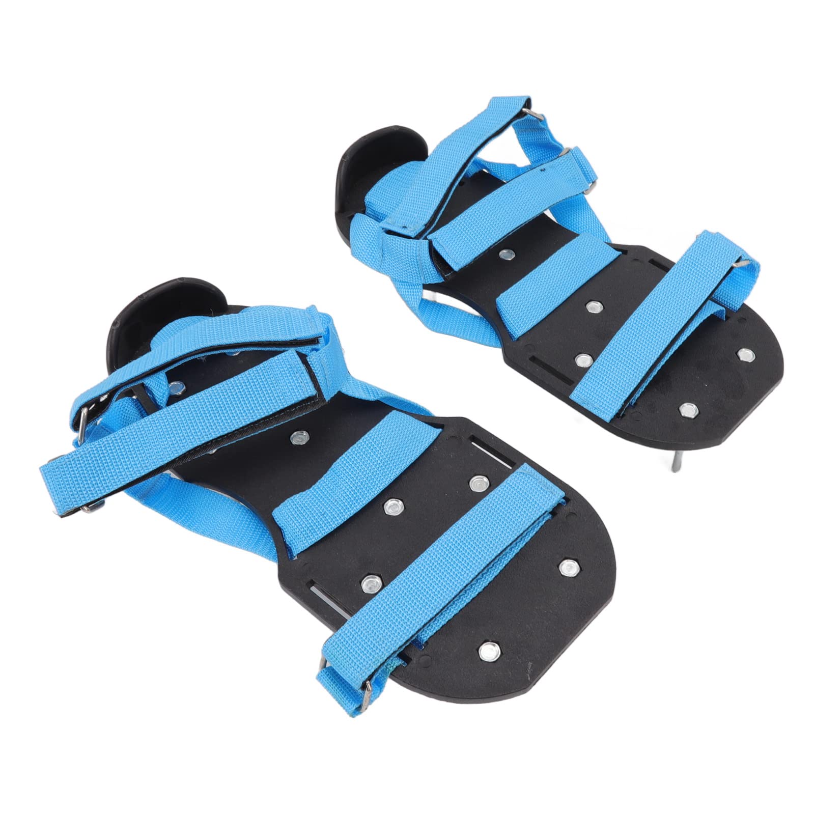 Aérateur de pelouse - Chaussures scarificateurs de jardin - Chaussures à pointes pour terrasse, cour, prairie - Bleu