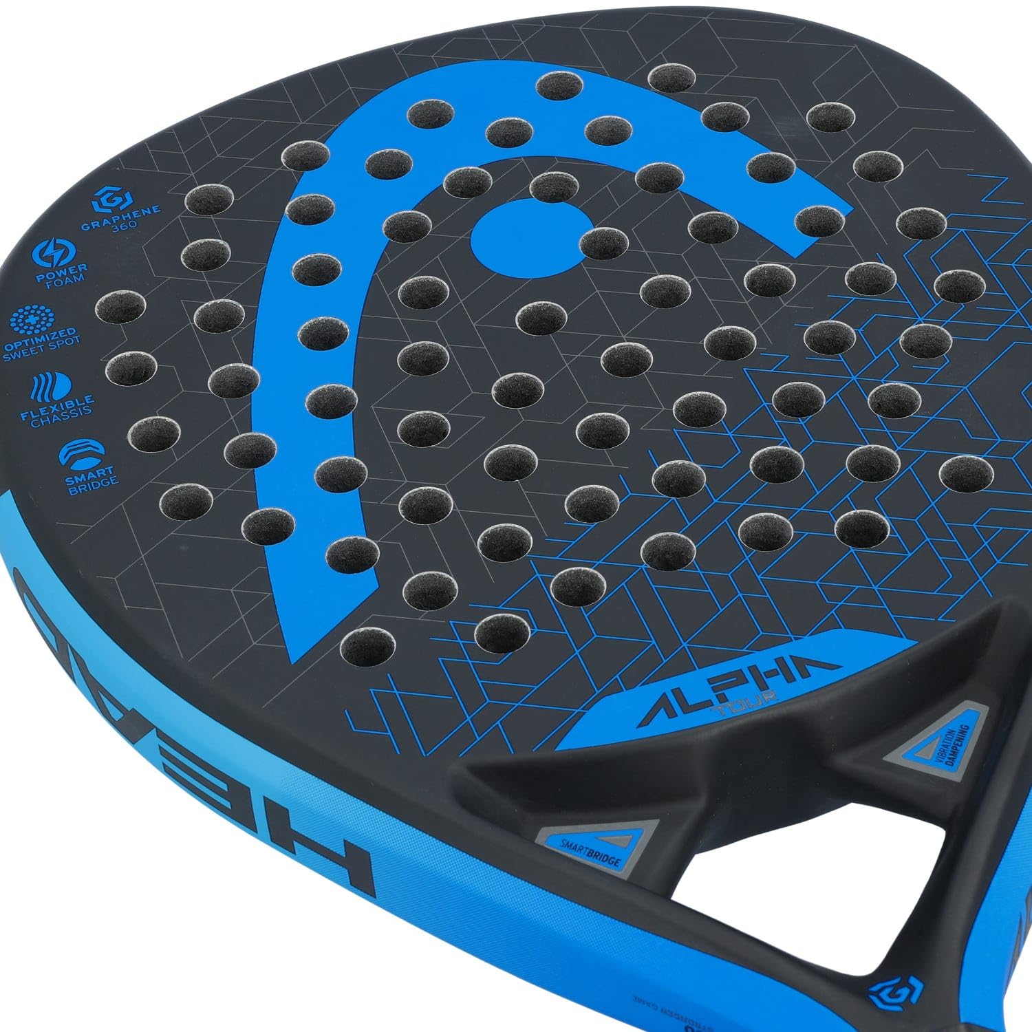 Raquette De Padel HEAD Graphene 360 Alpha Touch – Forme Larme, 375 G, équilibre Moyen-haut, Expert