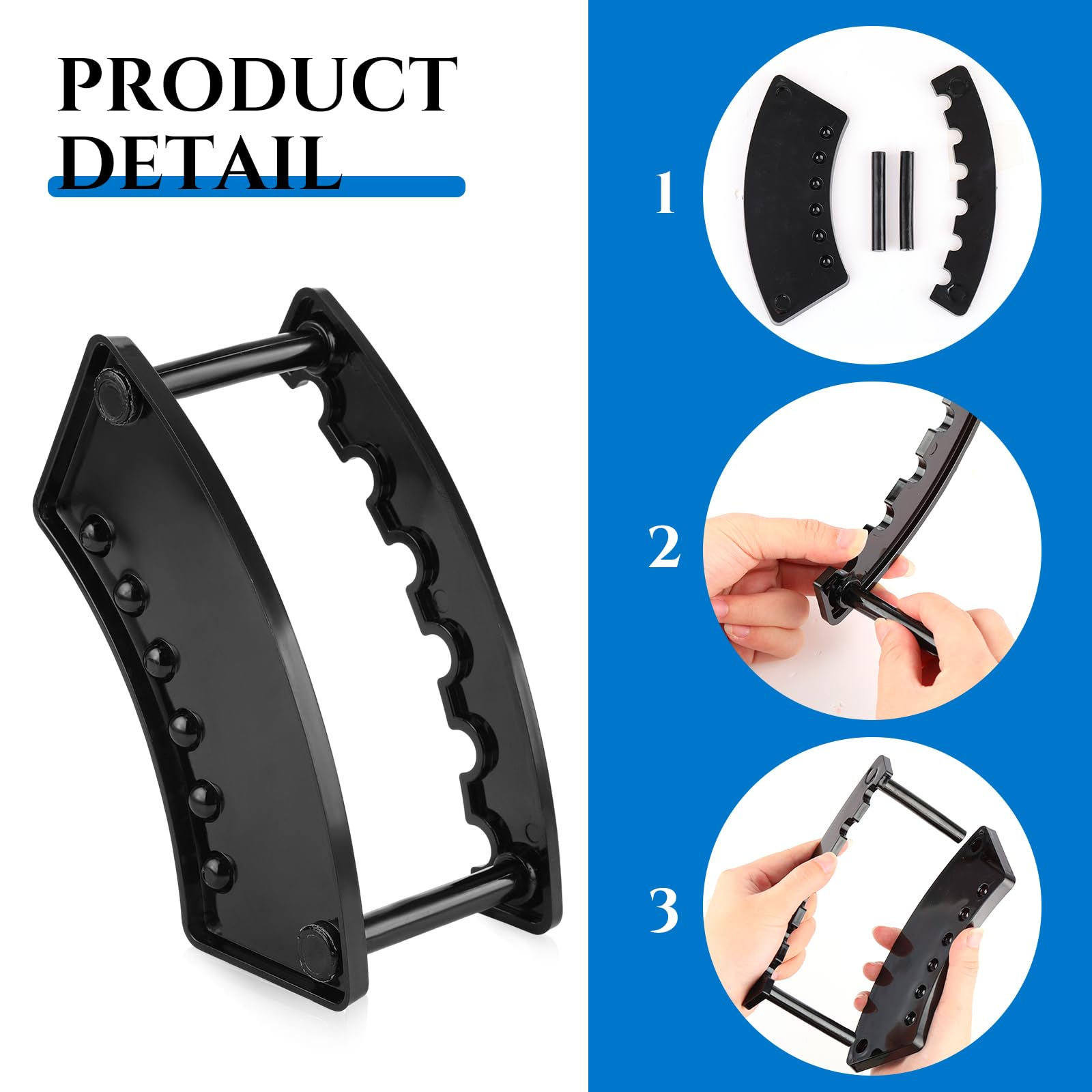 Ctosree Stifthalter aus Kunststoff, 6 Fächer, schwarz, Kunststoff, Stifthalter, 17,8 x 12,7 x 7,6 cm, Augenbrauen-Stift-Ständer, Make-up-Pinsel-Organizer, für Zuhause, Büro, Schreibtisch, Schulbedarf,