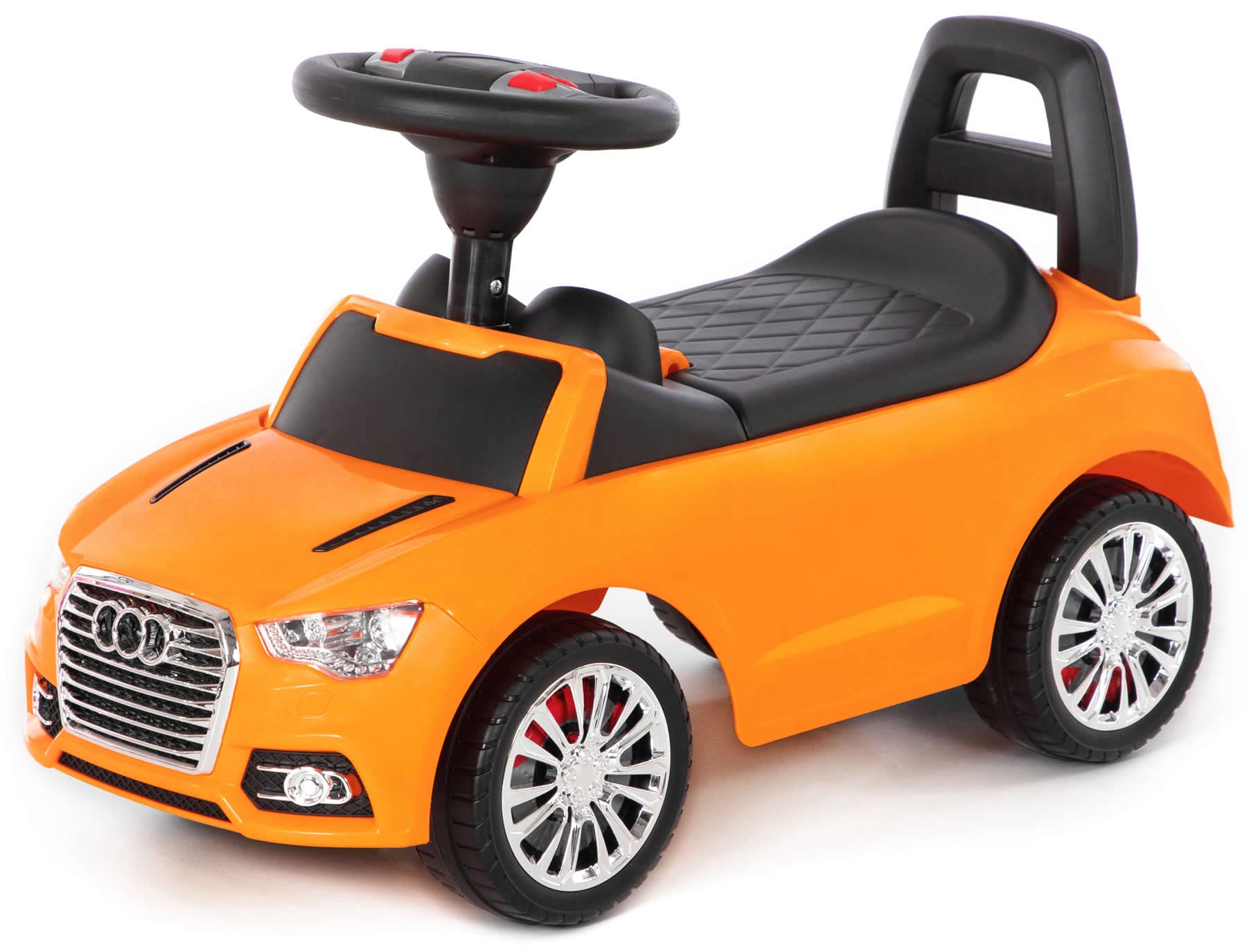 Wader-Polesie Auto arancione Super Car Nr.2 Sound per bambini, giocattolo per imparare a camminare