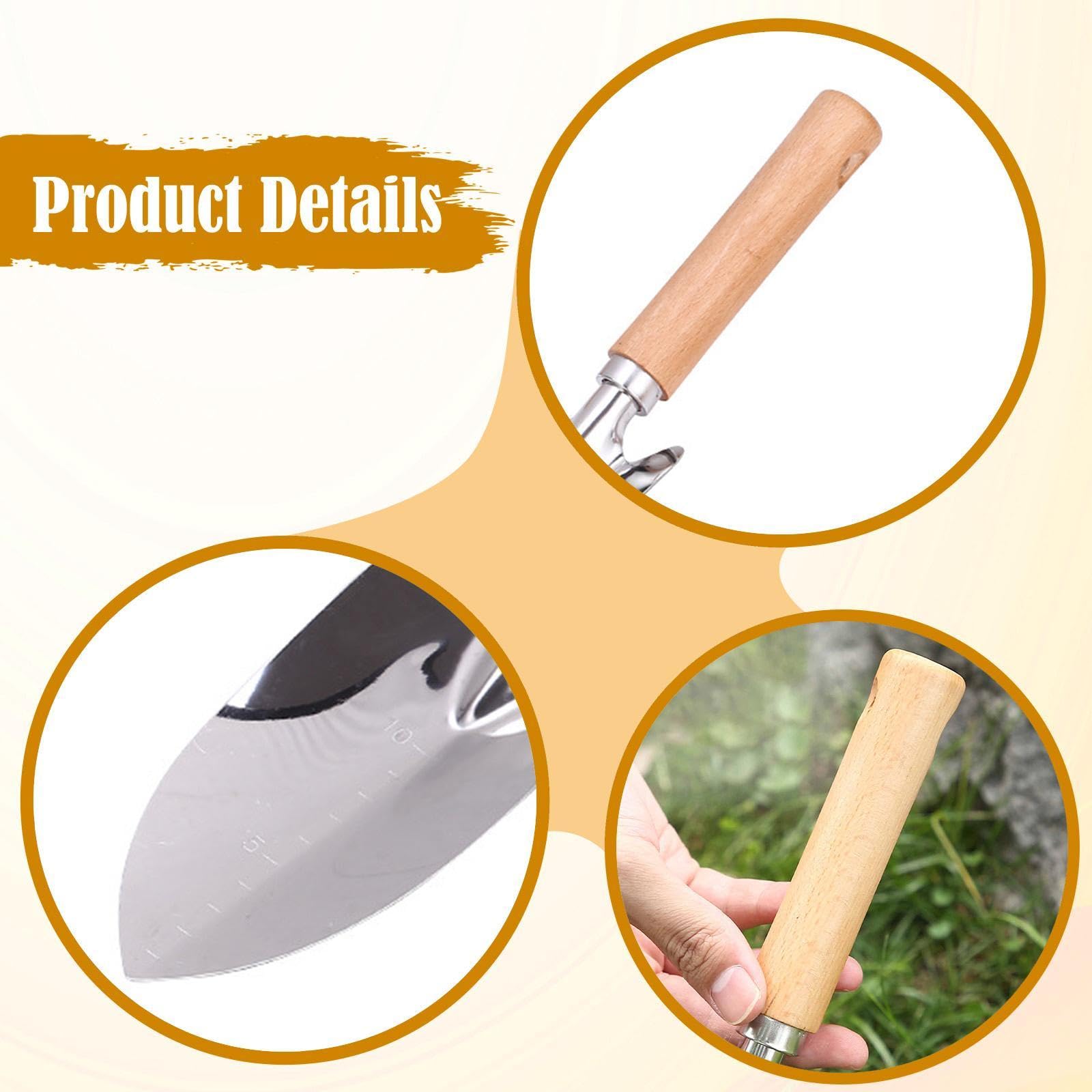 Ensemble de 6 Outils de Jardin, Comprenant Une Bêche à Transplanter et Un Manuel D'utilisation.
