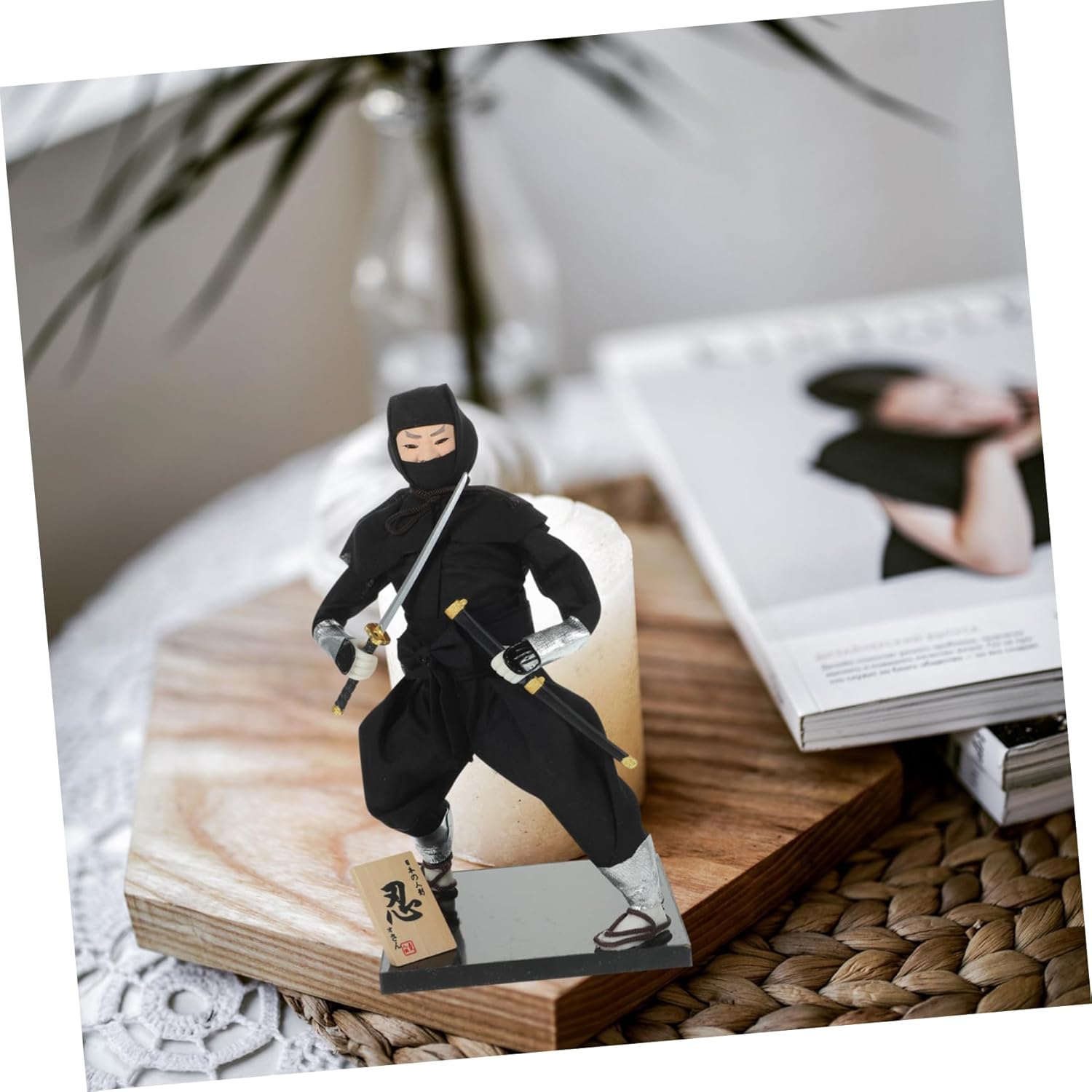 SUPVOX Japanese Ninja Doll Desktop Decor Traditional Art Craft Safe Material Compact Design Home Decorations