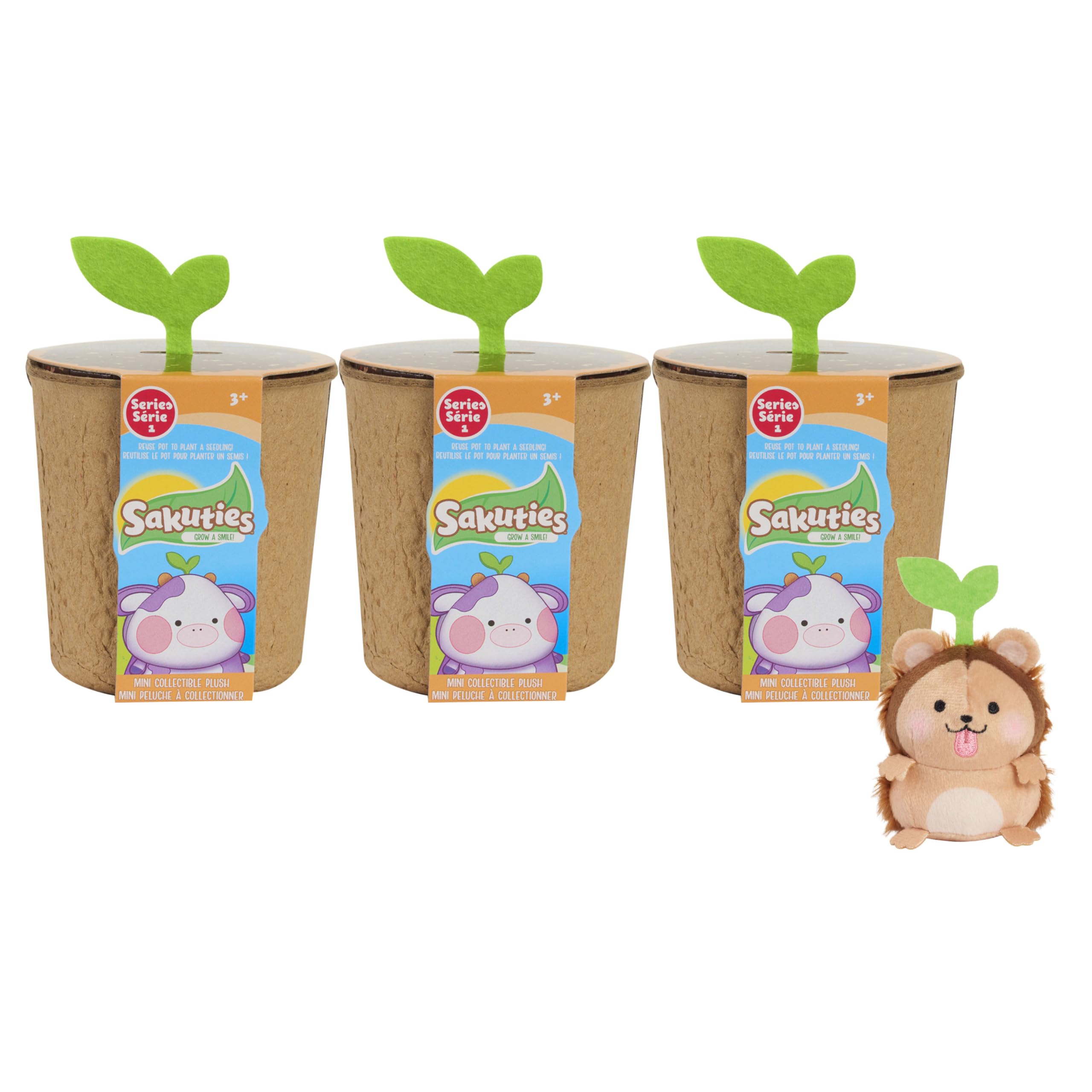 Sakuties Mini-Sammelstück, stilisierte Plüschtiere, 3 Stück, Blind-Sammelstück, Kinderspielzeug ab 3 Jahren Just Play