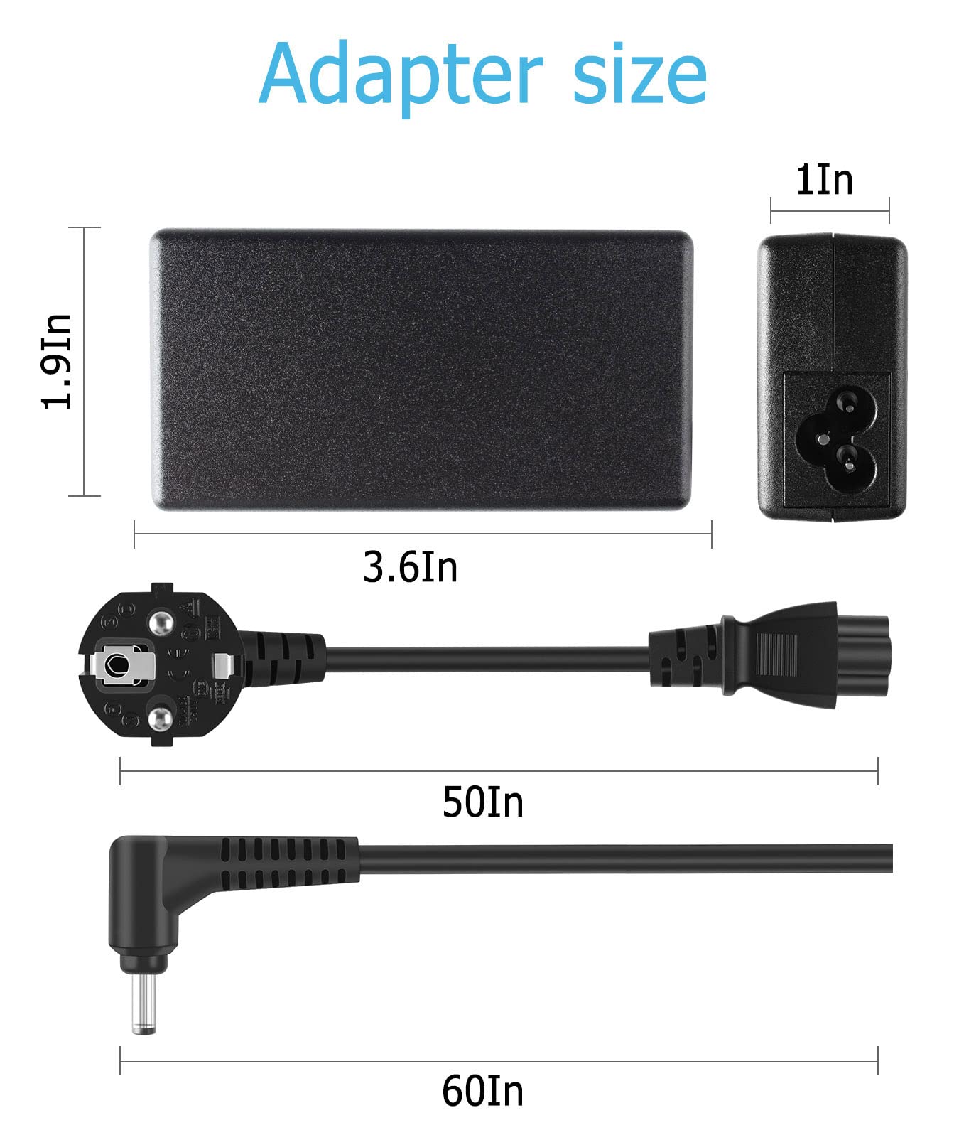 65W Chargeur Ordinateur Portable Compatible Avec Acer Aspire 1 3 5 5517 5253 5750 5250 5349 5552 5733 5532 7560 A114-31 A315-21 A315-31 A315-51 A515-51 PC Adaptateur 5.5 * 1.7mm 19V 3.42A