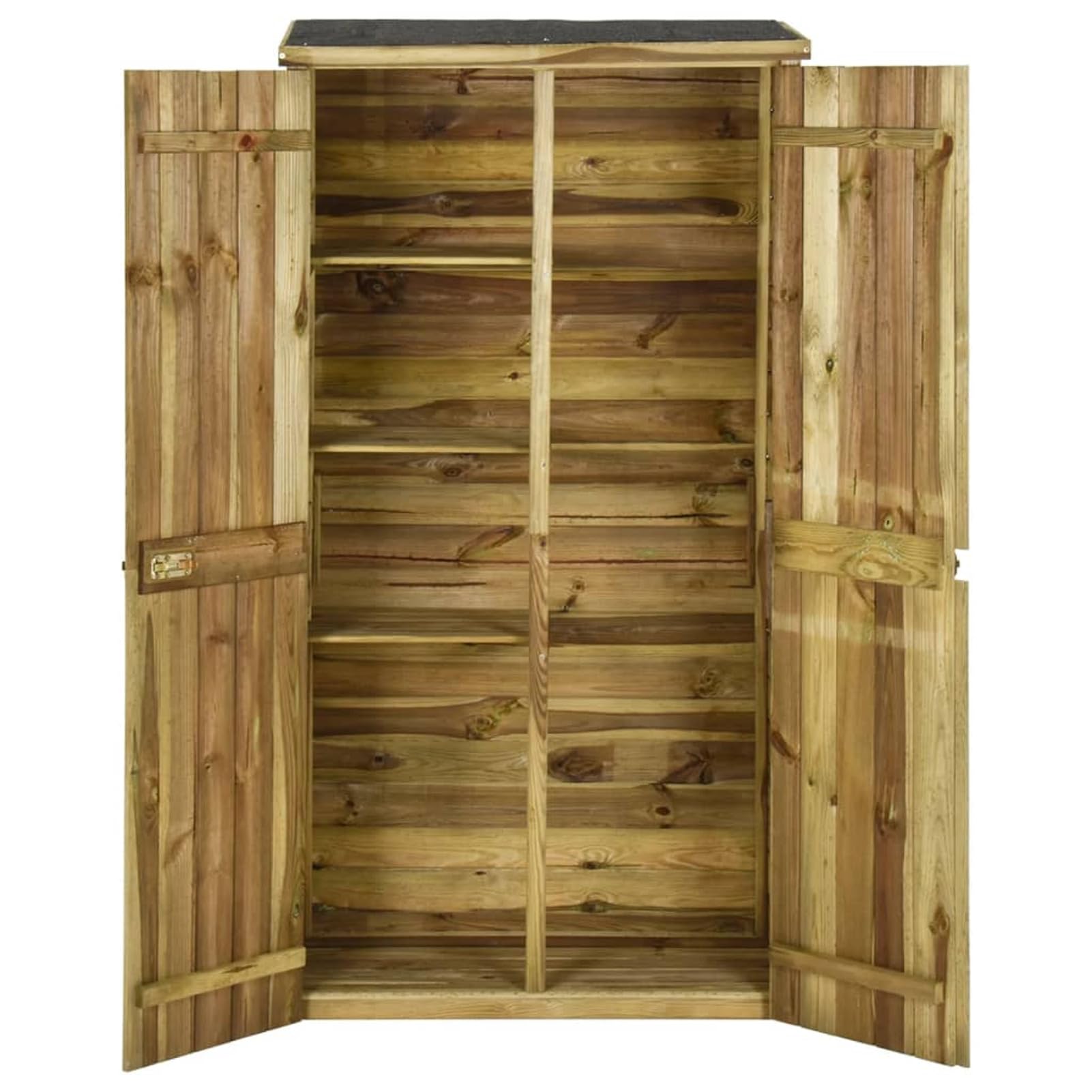 Gecheer Capanno per Attrezzi in Legno,Capanno,Cappannone,da Giardino,per Esterno,Capanno da giardino,Capanno in legno,Capanno Casetta in legno,Casetta da Giardino,Capanno Casetta Attrezzi,85x48x177 cm