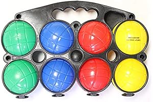 FunStuff Economy 4 Player Bocce Ball Set with Carry Case for Beach or Lawn