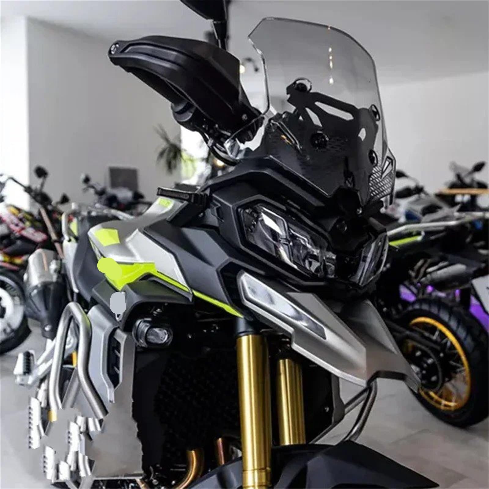 Parabrisas De Motocicleta para Longxin para VOGE para Valico 900 DSX DS X Elevado con Deflector Viento Añadido Motocicleta Parabrisas(44 Transparent)