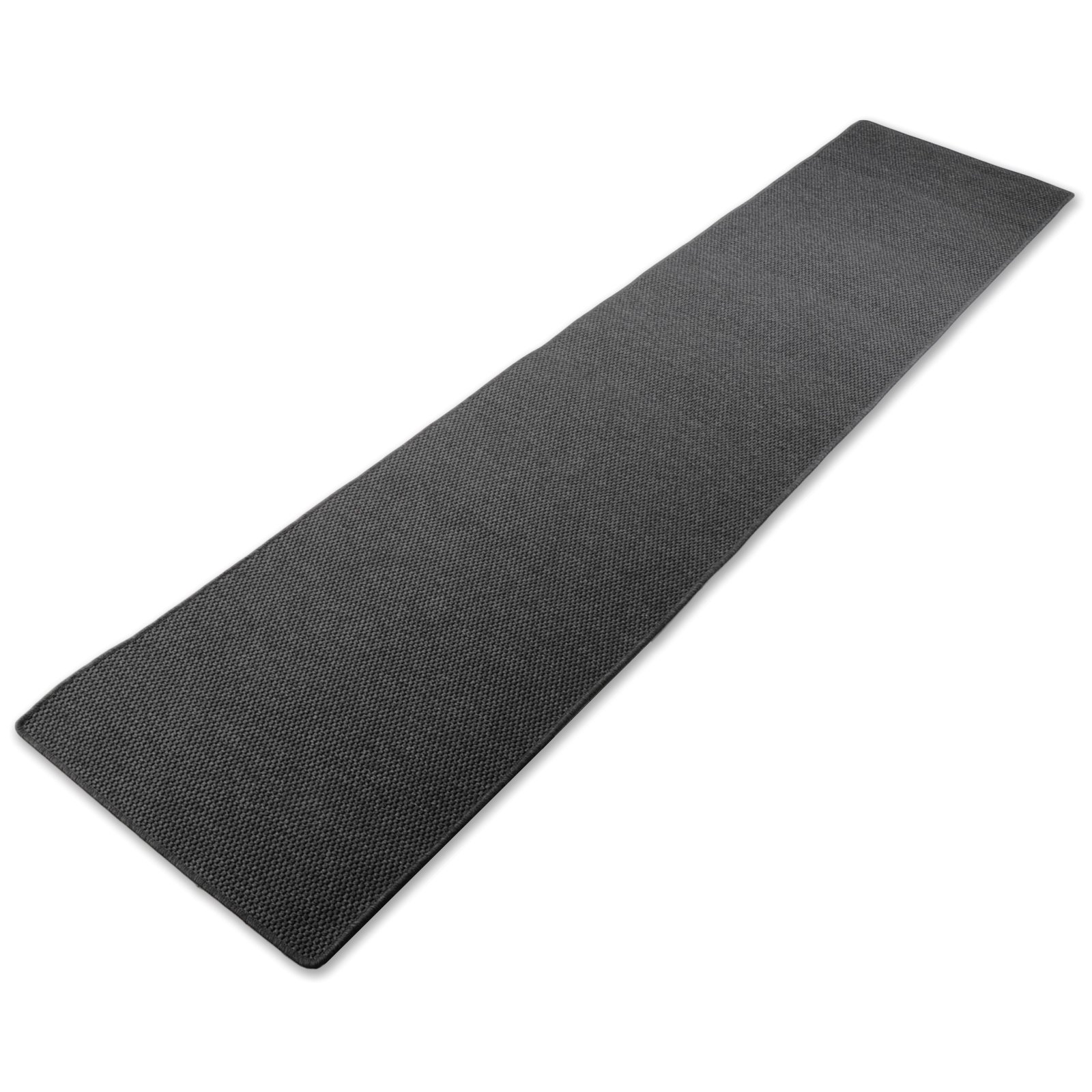 Floordirekt Tappeto passatoia Kalkutta Effetto sisal, Motivo Occhio Tigre, per corridoio, passatoia per Cucina (Antracite, 80 x 250 cm)