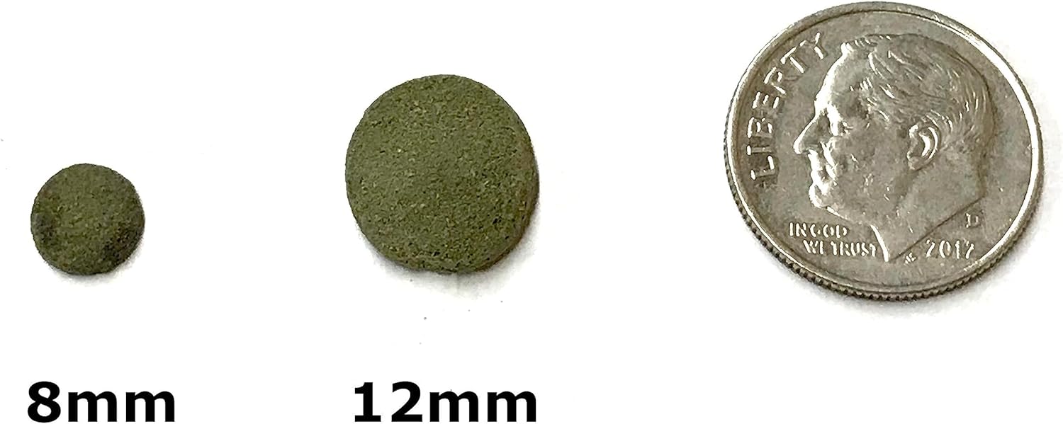 Mixed 8 mm and 12 mm Algae Wafer - Sinking Algae Wafers That Provides Balanced Diet for Plecos, Snails, Cory Cats, Catfish, Shrimp, and Crayfish (2 Pound)