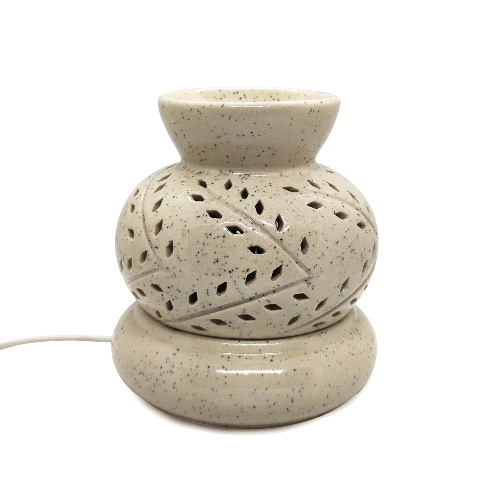 Invert Fragrances Pot Ceramic Electric Aroma Oil Diffuser Natural Air Freshener with Fragrance for Home, Office Fragrance : Lavender Oil