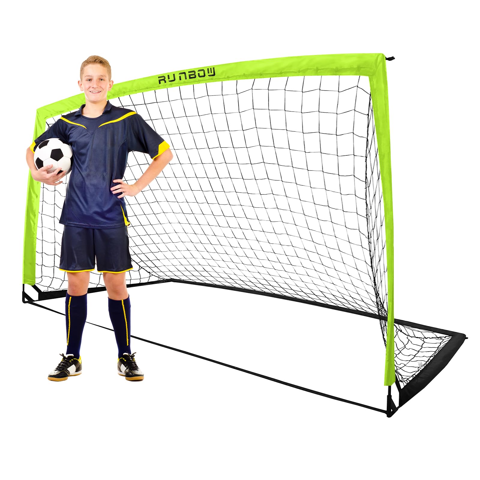 RUNBOW Portable Soccer Net for Backyard, Foldable Soccer Goal for Kids and Adults Outdoor Training Practice Equipments with Carry Bag for Christmas Day Gifts
