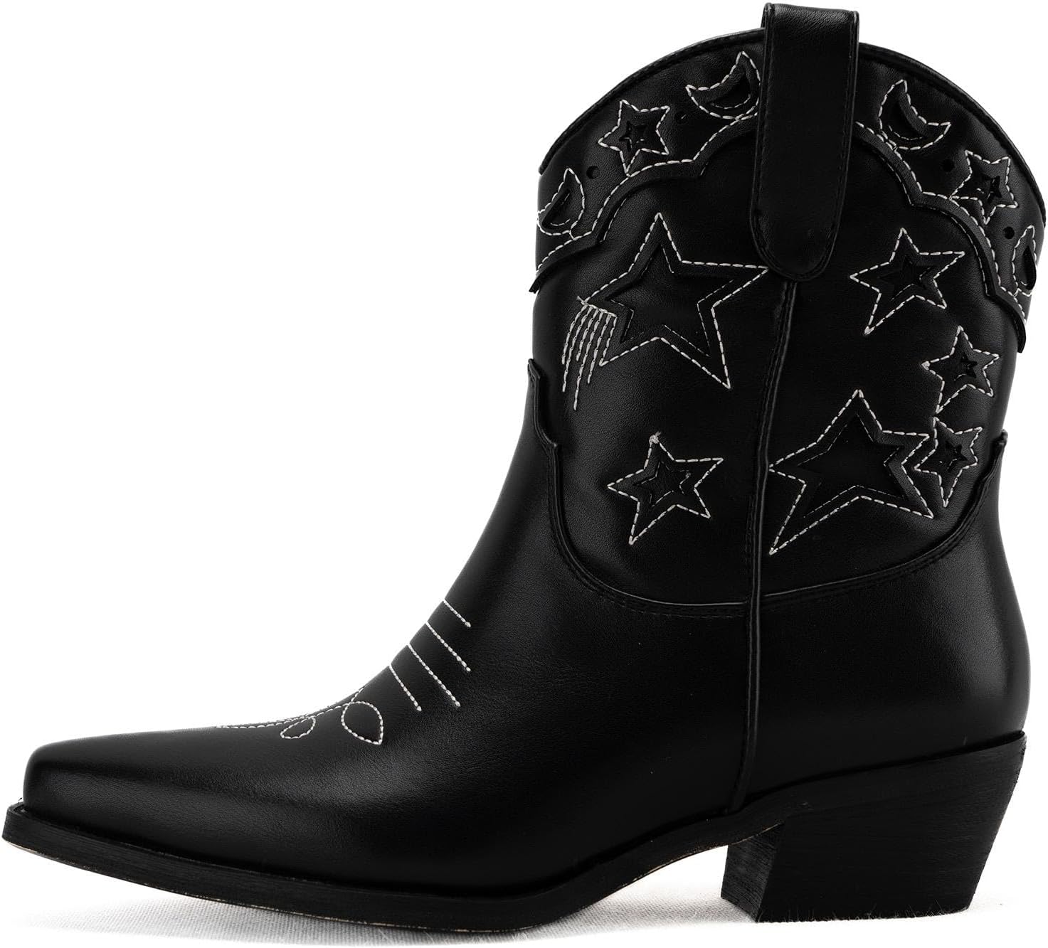 KaroNairy 3 Inch Black Platform Ankle Boots Round Toe Non Slip Work Chelsea Booties for Women - Image 2