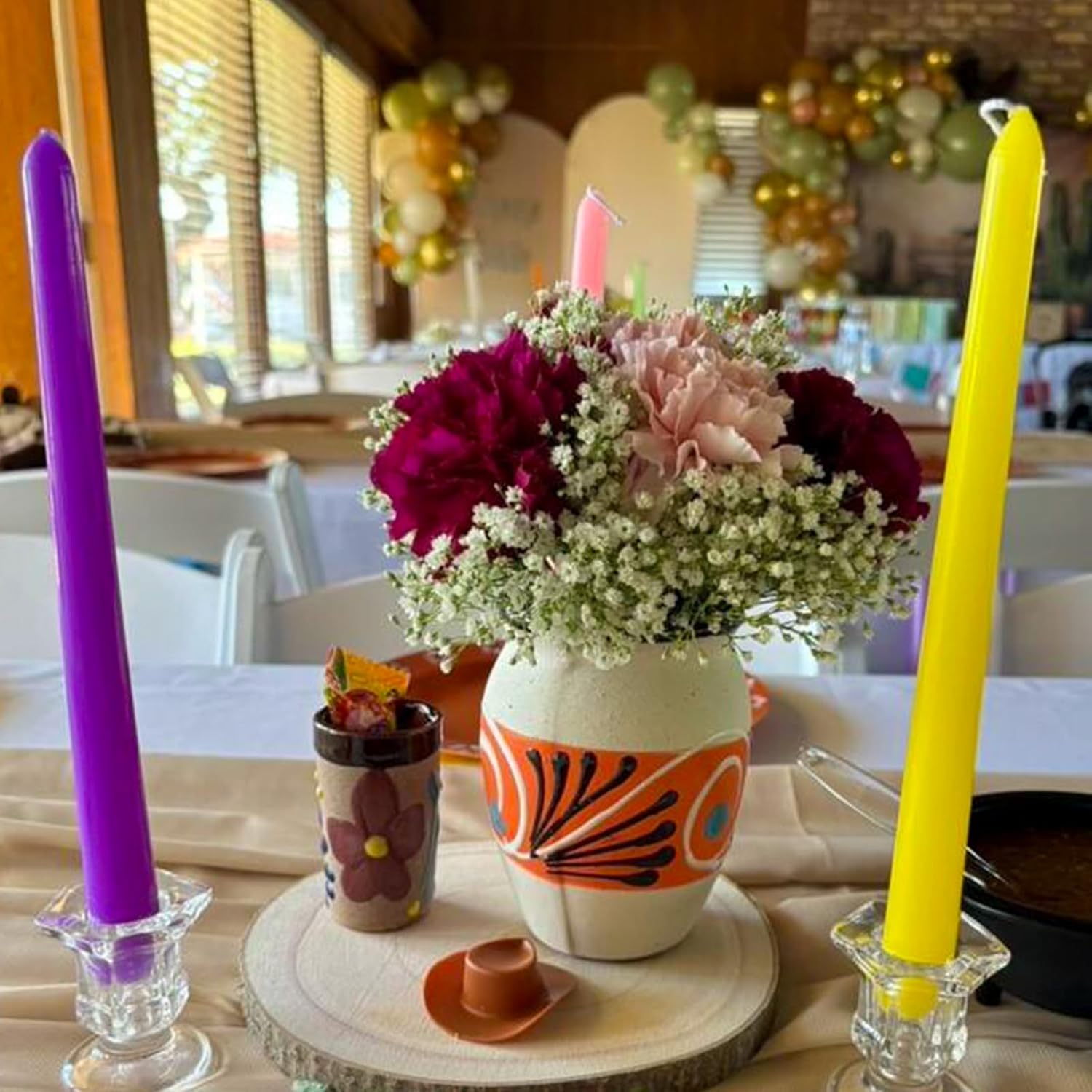 Large Wood Slices for Centerpieces 10 Pack 9-10 inches Rustic Wedding Centerpieces Table Decorations Natural Wood Rounds for Crafts Decor Wooden Circles Discs - Image 5