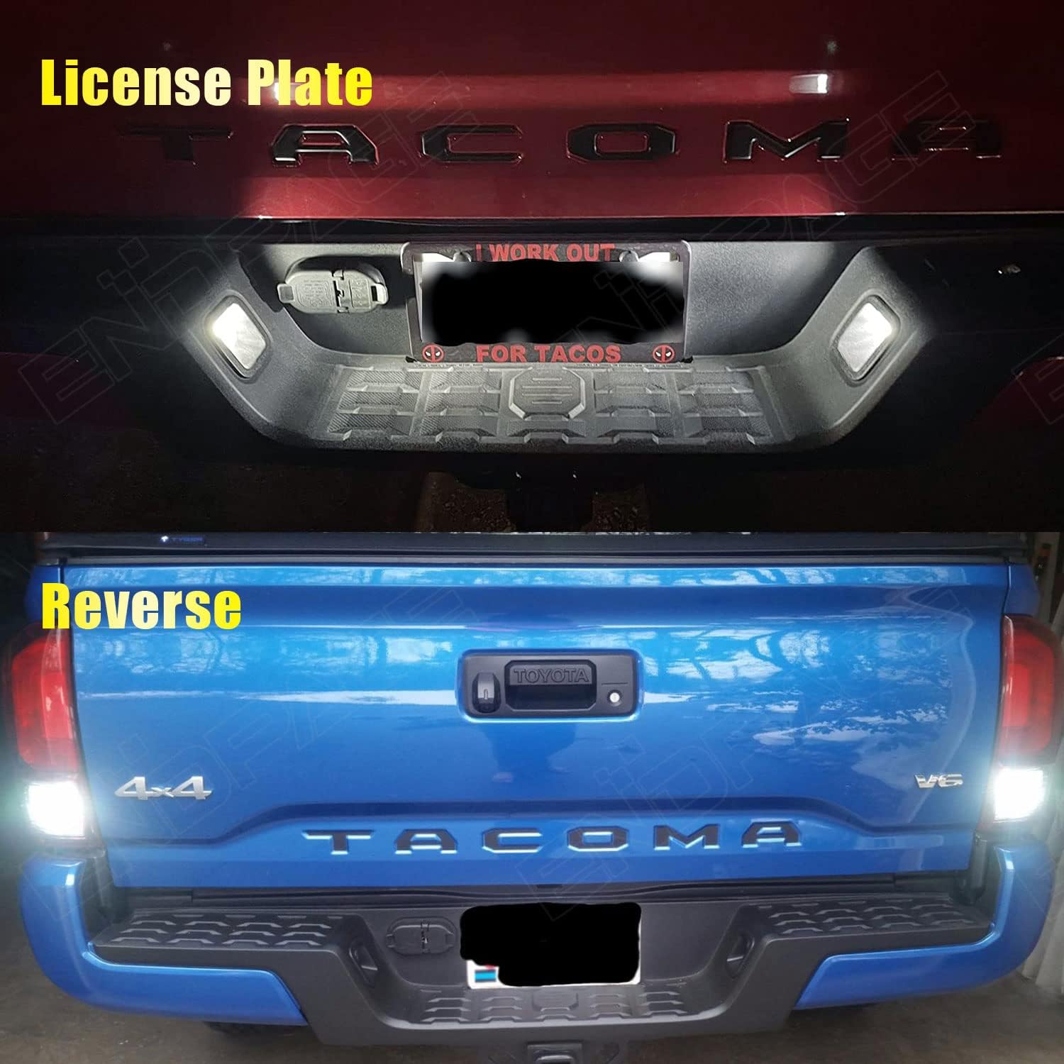 11-Pieces Tacoma LED Interior Light Kit for Toyota Tacoma 2016 2017 2018 2019 2020 2021 2022 White 6000K Interior LED Lighting Package + License Plate Lights, Reverse Lights, Install Tool