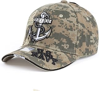 Navy Premium 6 Panel Adjustable Veteran Baseball Hat