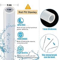 Vista 3 de Greant 12 popotes de repuesto compatibles con Hydro Flask de boca ancha, popote sin BPA compatible con Hydroflask, compatible con botellas