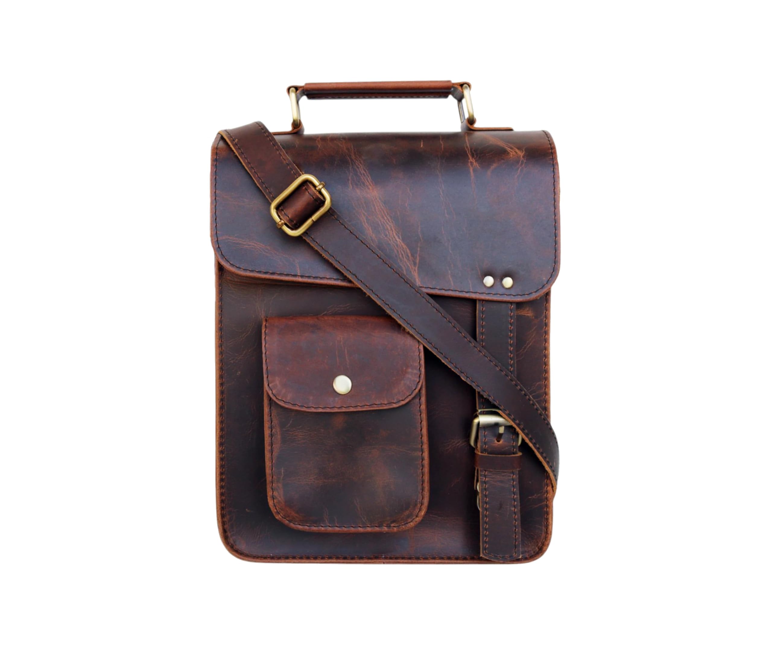 Leather messenger bag shoulder bag cross body vintage messenger bag for women men satchel man purse