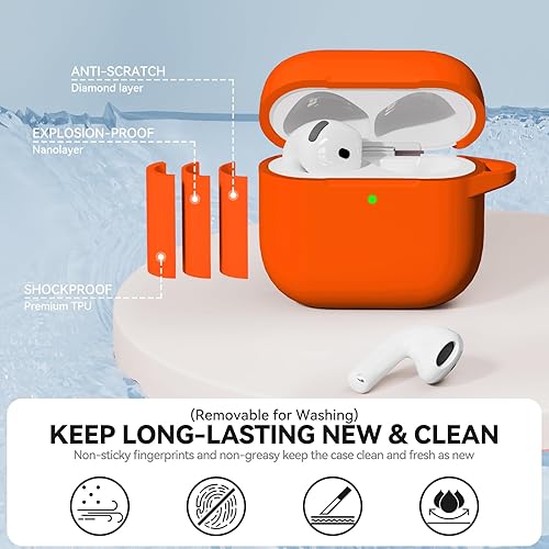 Miniatura 129 de Funda para AirPods 4, color rosa con kit de limpieza, funda de silicona suave para Airpod 4, compatible con Apple Airpods de 4ª generación 2024,