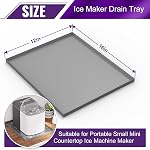 Mxclimate Matelas de comptoir pour fabricants de glaces, portable Mini Counter Top Nugget Ice Maker Tapis antidérapants en silicone imperméable pour les appareils de cuisine (12 x16 dans)