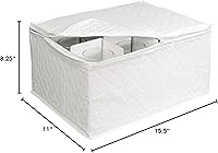 Vista 6 de cofre para almacenamiento de copas para hasta 12 vasos, color blanco., Blanco, Blanco