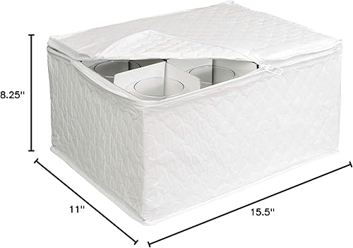 Miniatura 6 de cofre para almacenamiento de copas para hasta 12 vasos, color blanco., Blanco, Blanco