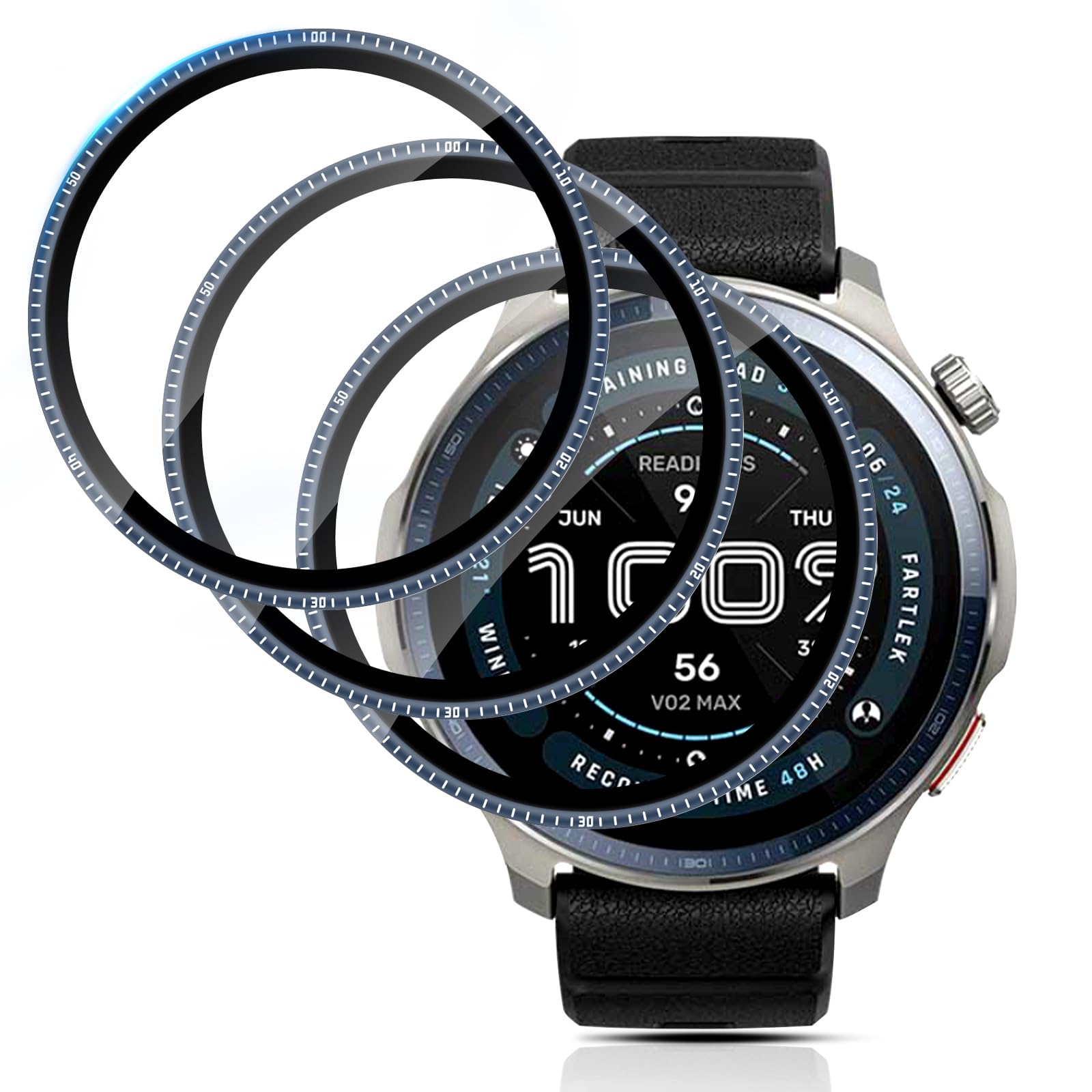 Haofun Panzerglas Für Amazfit Balance 2 & COROS Pace Pro - 3 Stück 9H Härte