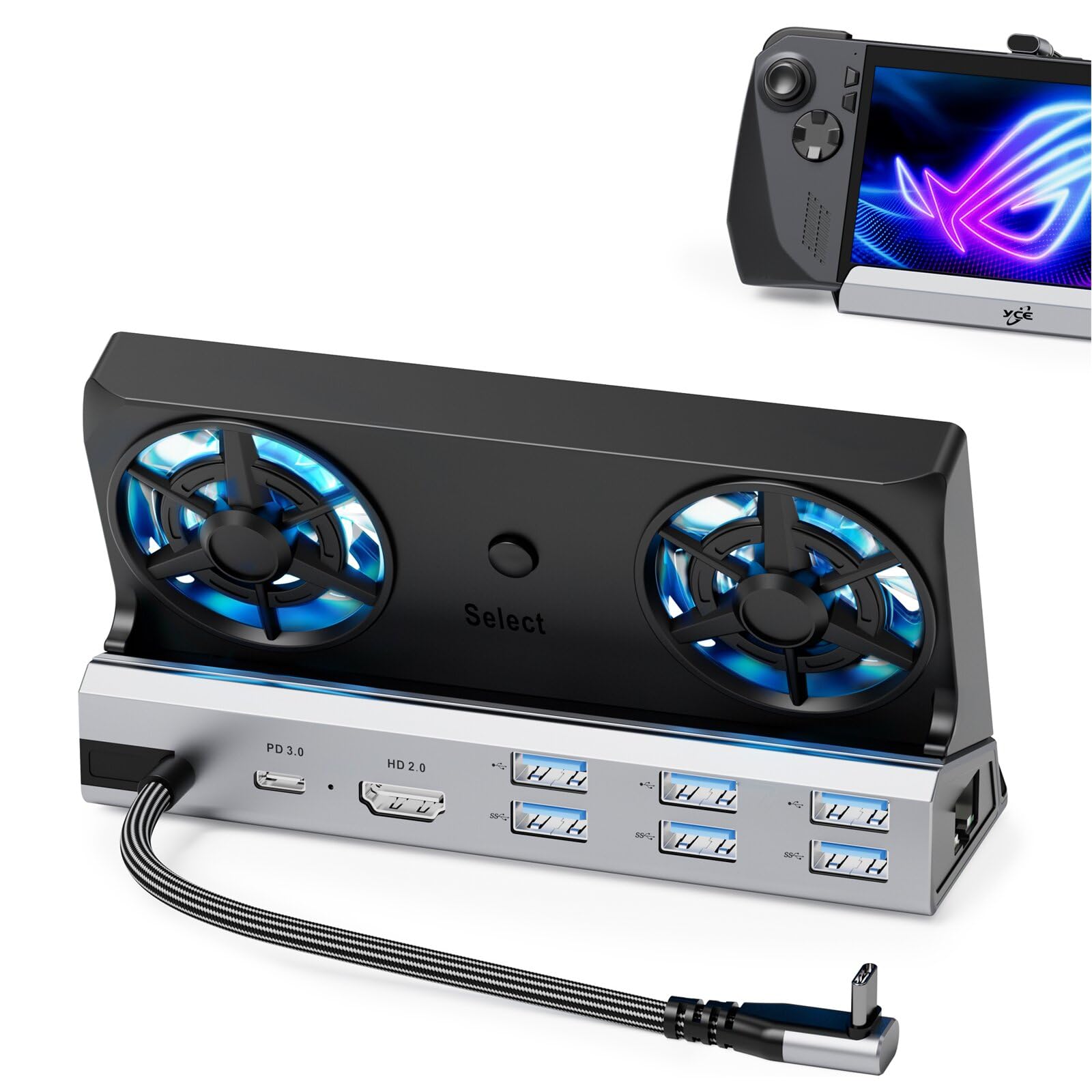 Amazon.com: 12-in-1 Steam Deck Dock with Dual RGB Cooling Fans, 4K