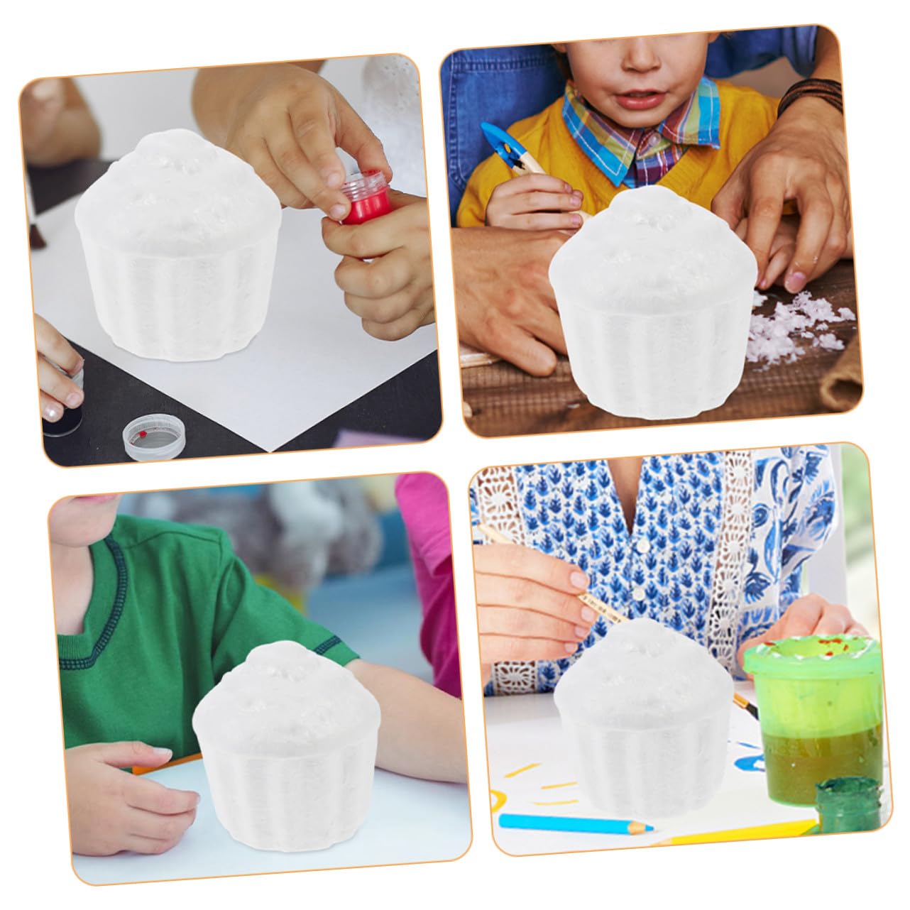 Hemobllo Modèles de Gâteau en Mousse Blancs pour Décoration Créative 5 Pièces Accessoires pour Travaux Manuels et Pâtisserie DIY la Main