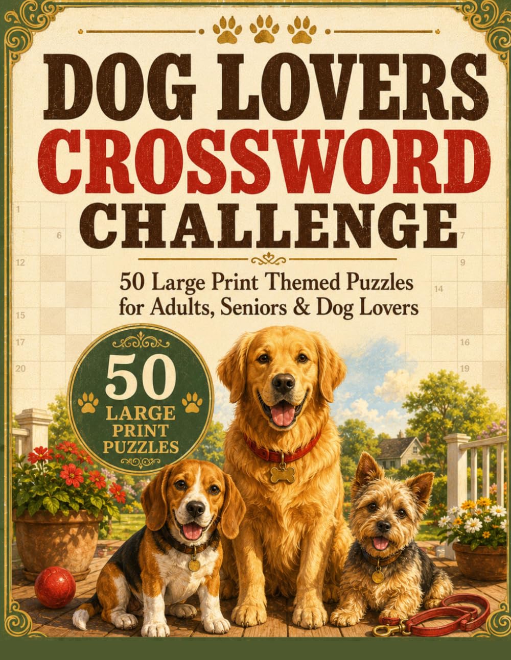 Dog Lovers Crossword Challenge: 50 Large Print Dog Crossword Puzzles for Adults & Seniors — Breeds, Loyalty and Best Friends | Big Font, Easy on the ... Answer Key (Large Print Crossword Challenge)